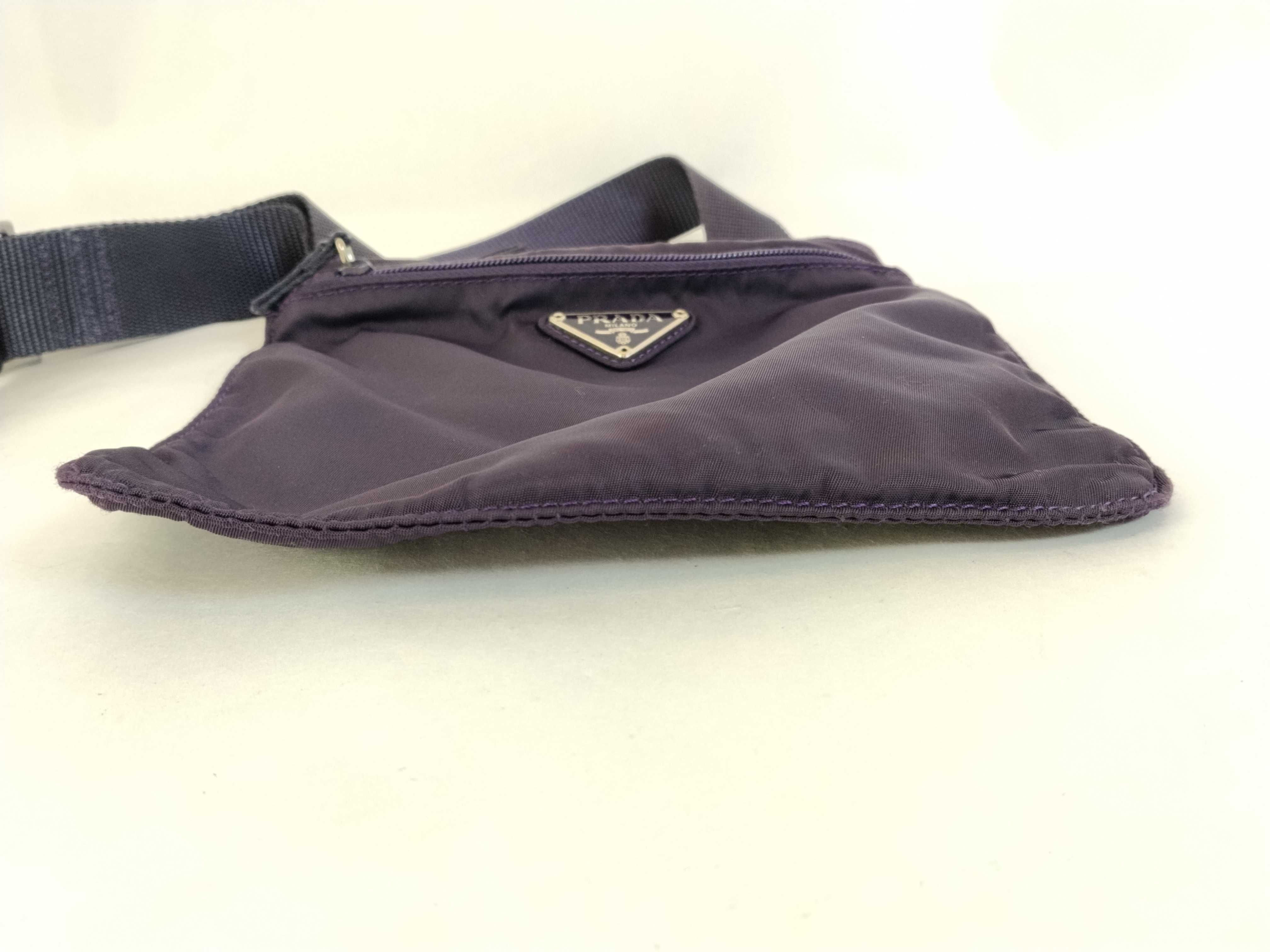Nylon Prada Shoulder Bag, Nylon Purple Shoulder Bag — view 7