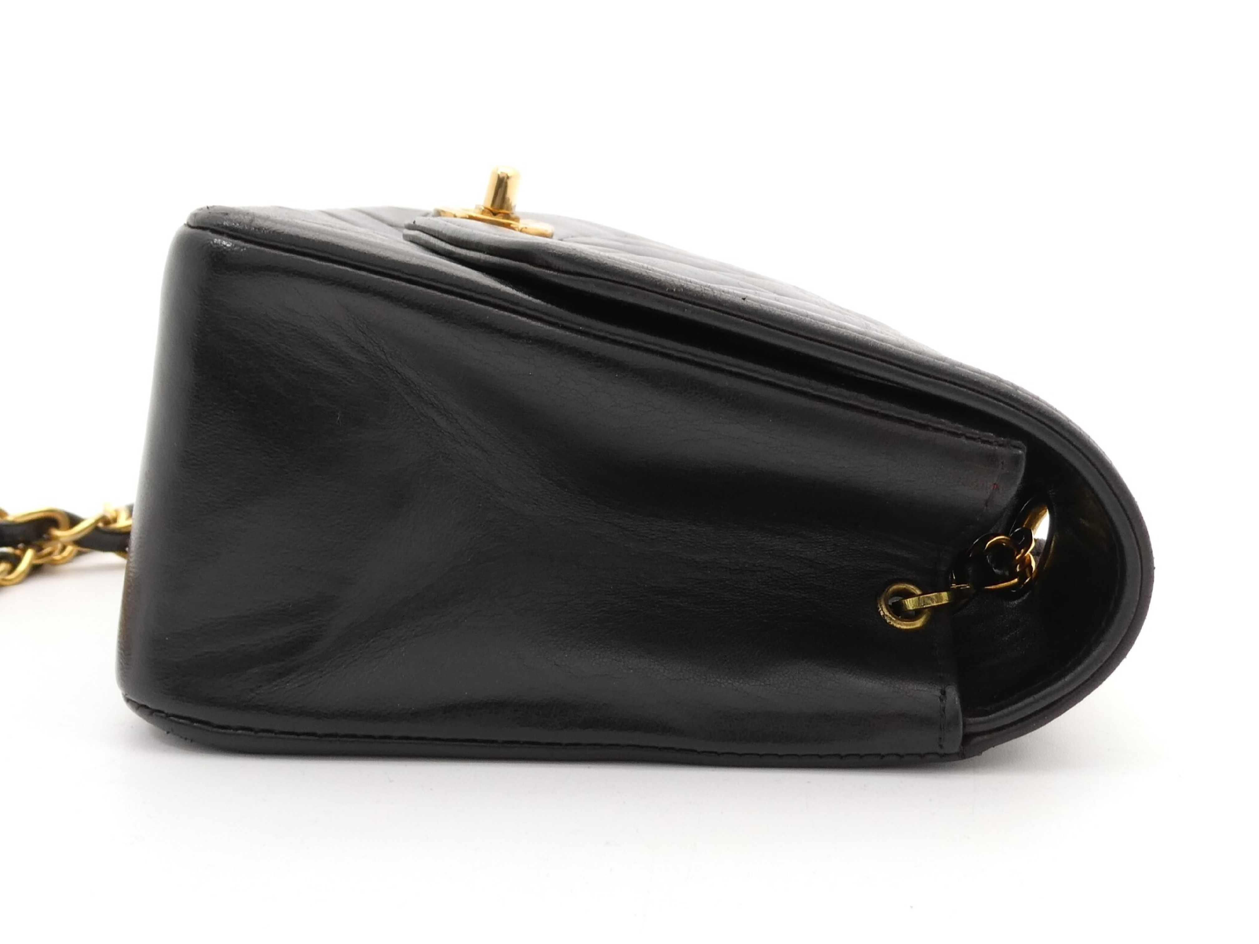 Diana Matelassé Coco Mark Turnlock Chain Shoulder Bag — view 4