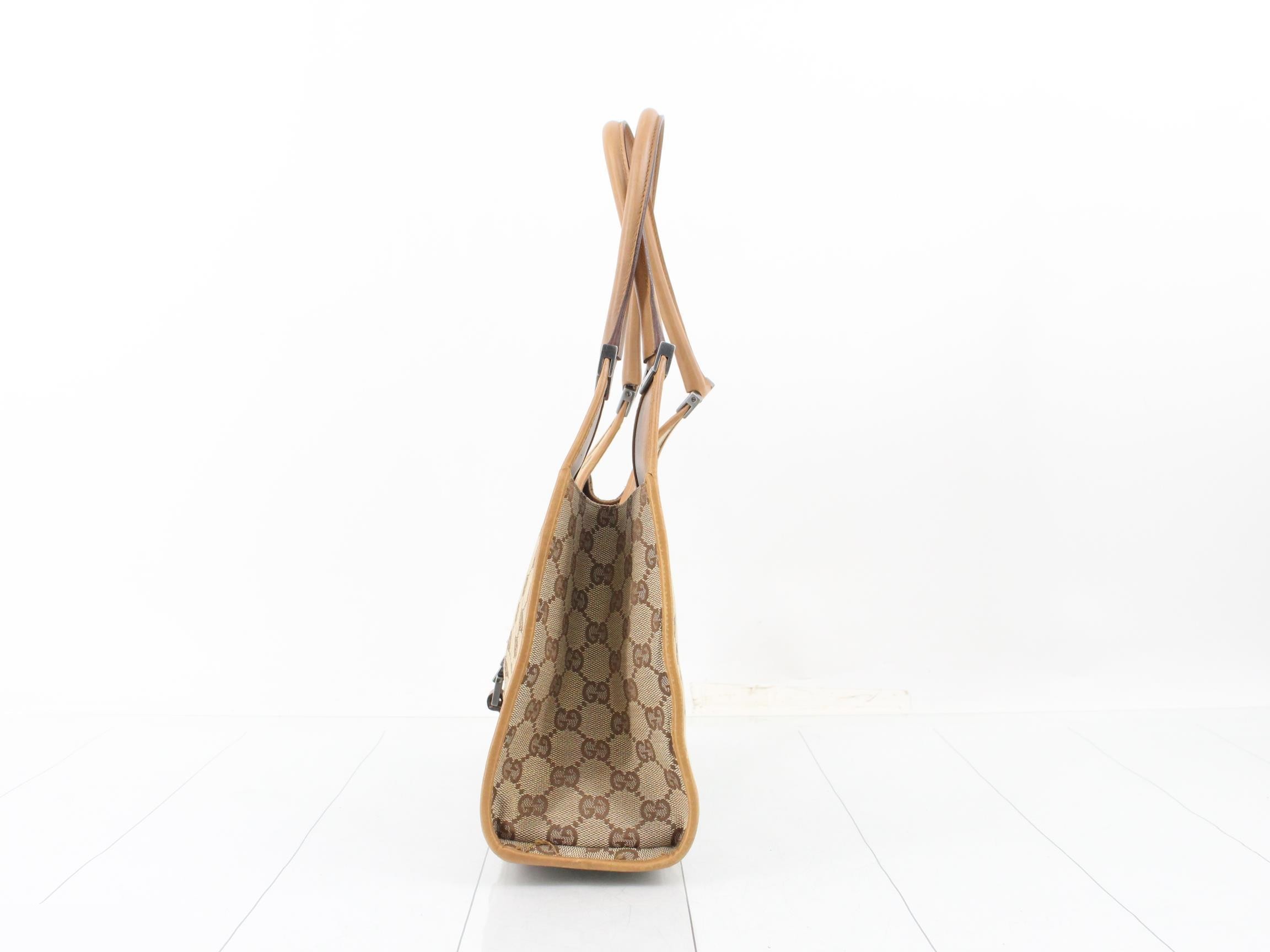 GG Canvas Jackie Tote Bag (Brown) — view 3