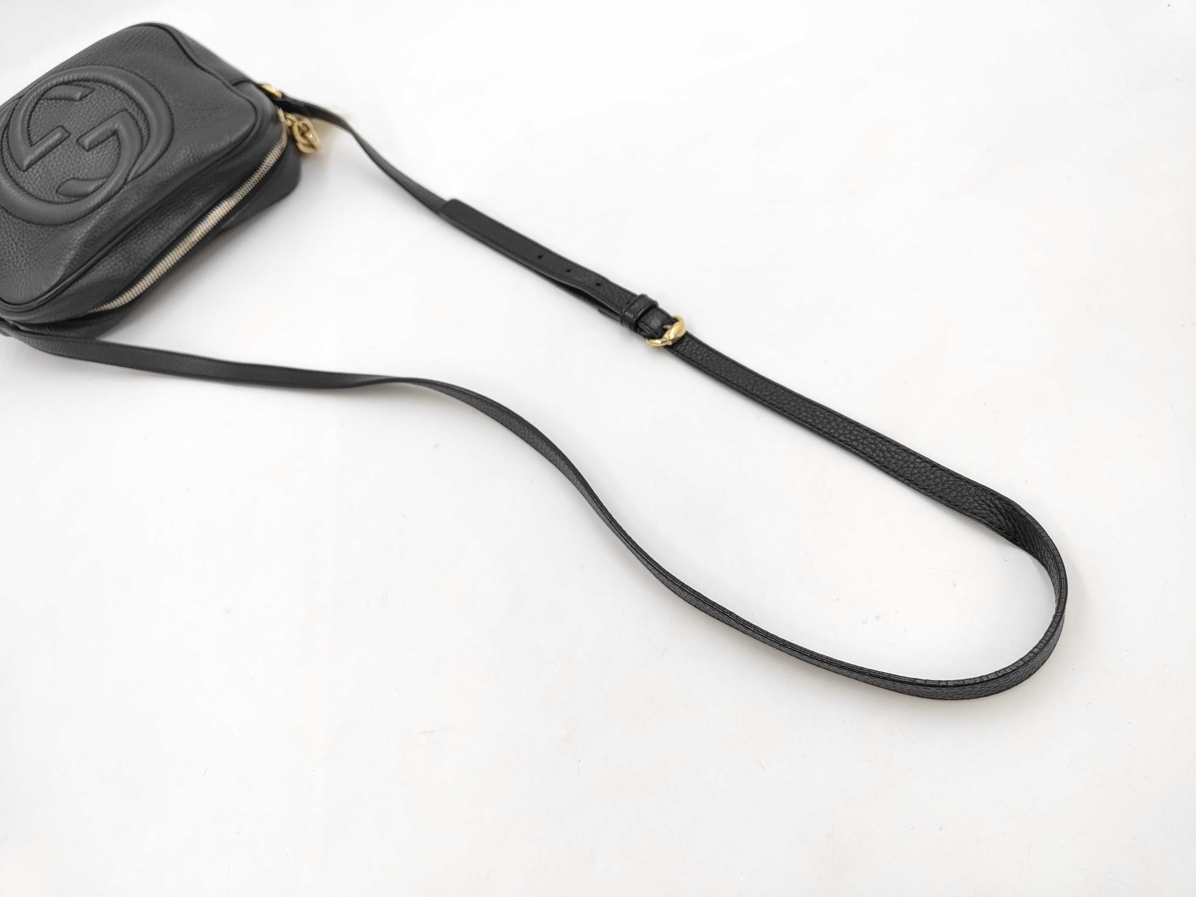Soho 308364 Leather Shoulder Bag, Black — view 4