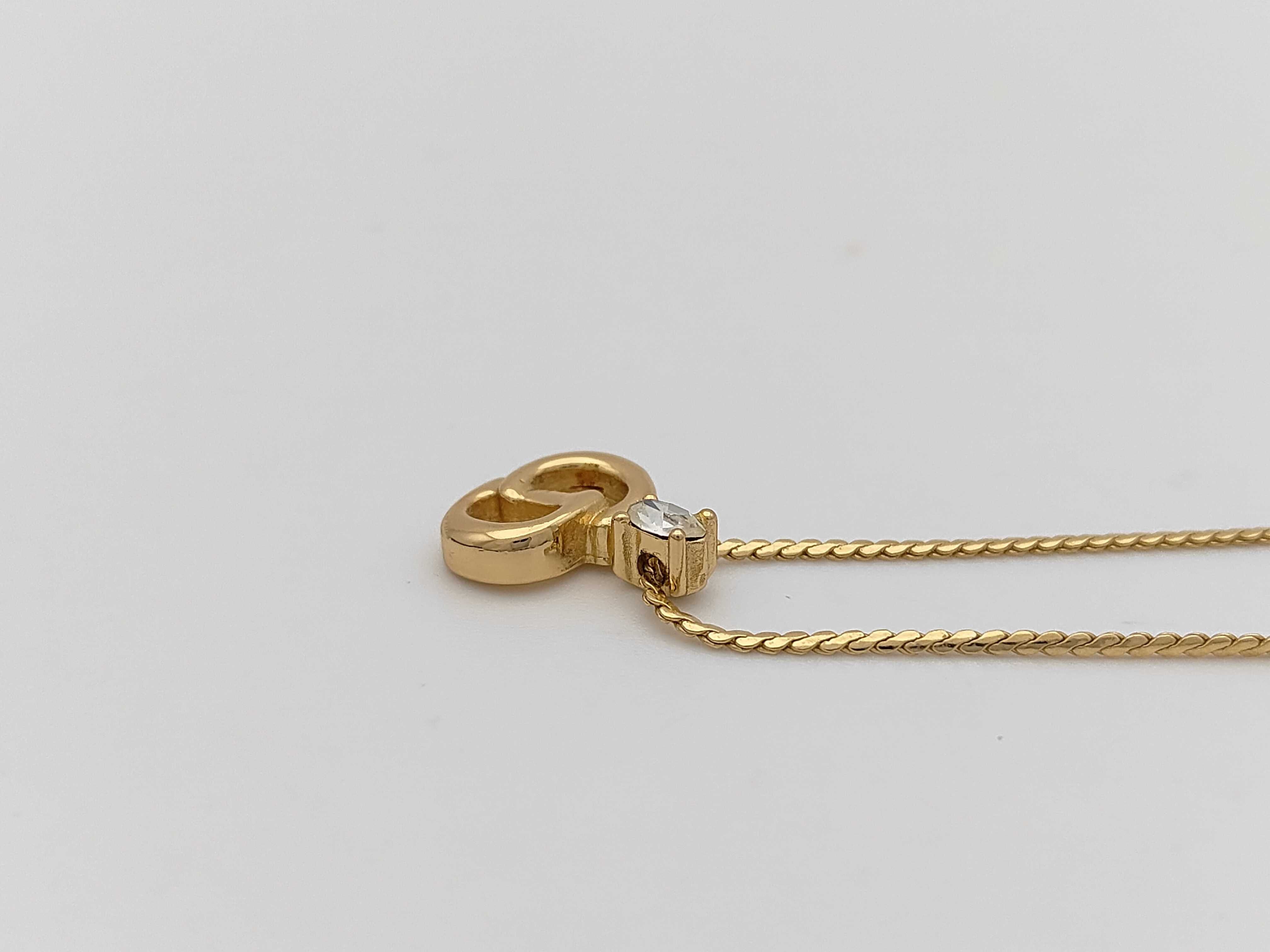 CD motif gold ring — view 2