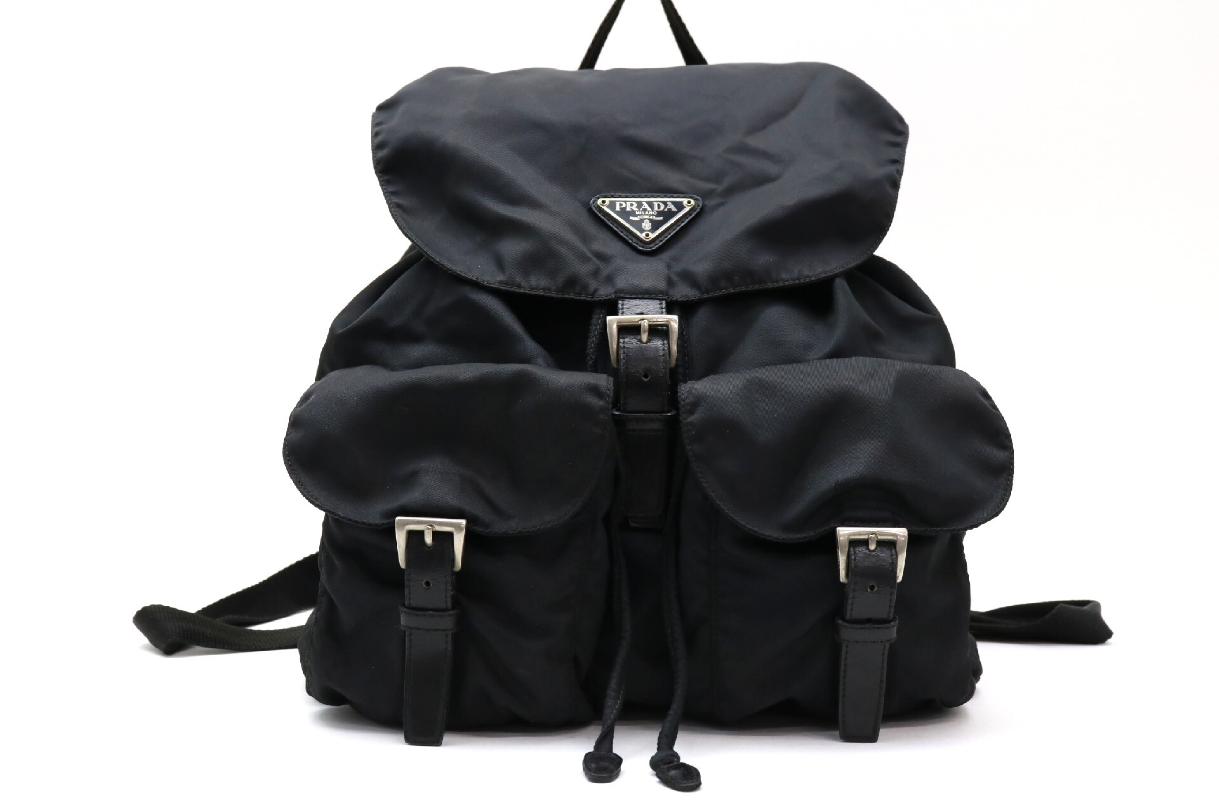 Nylon Triangle Logo Backpack