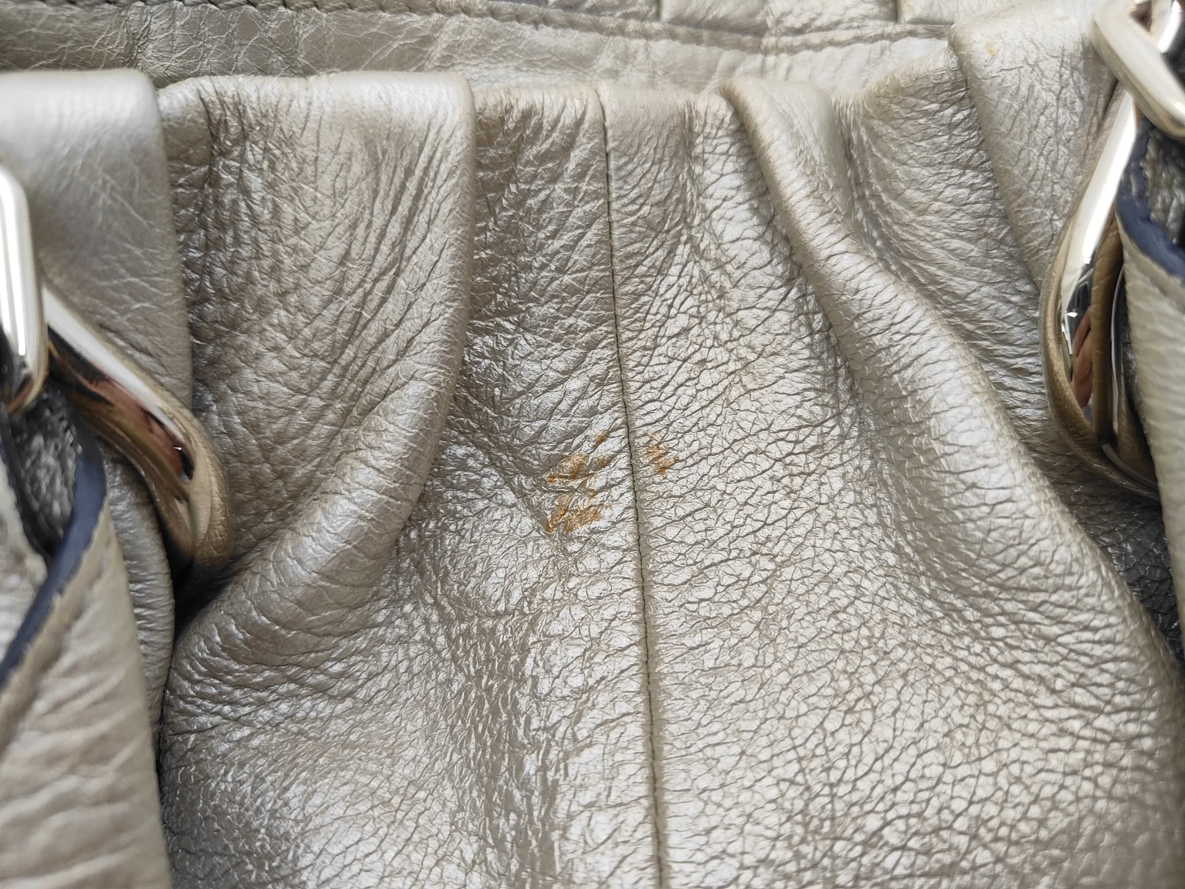 Leather Pillow 2-Way Handbag, Gold — view 12