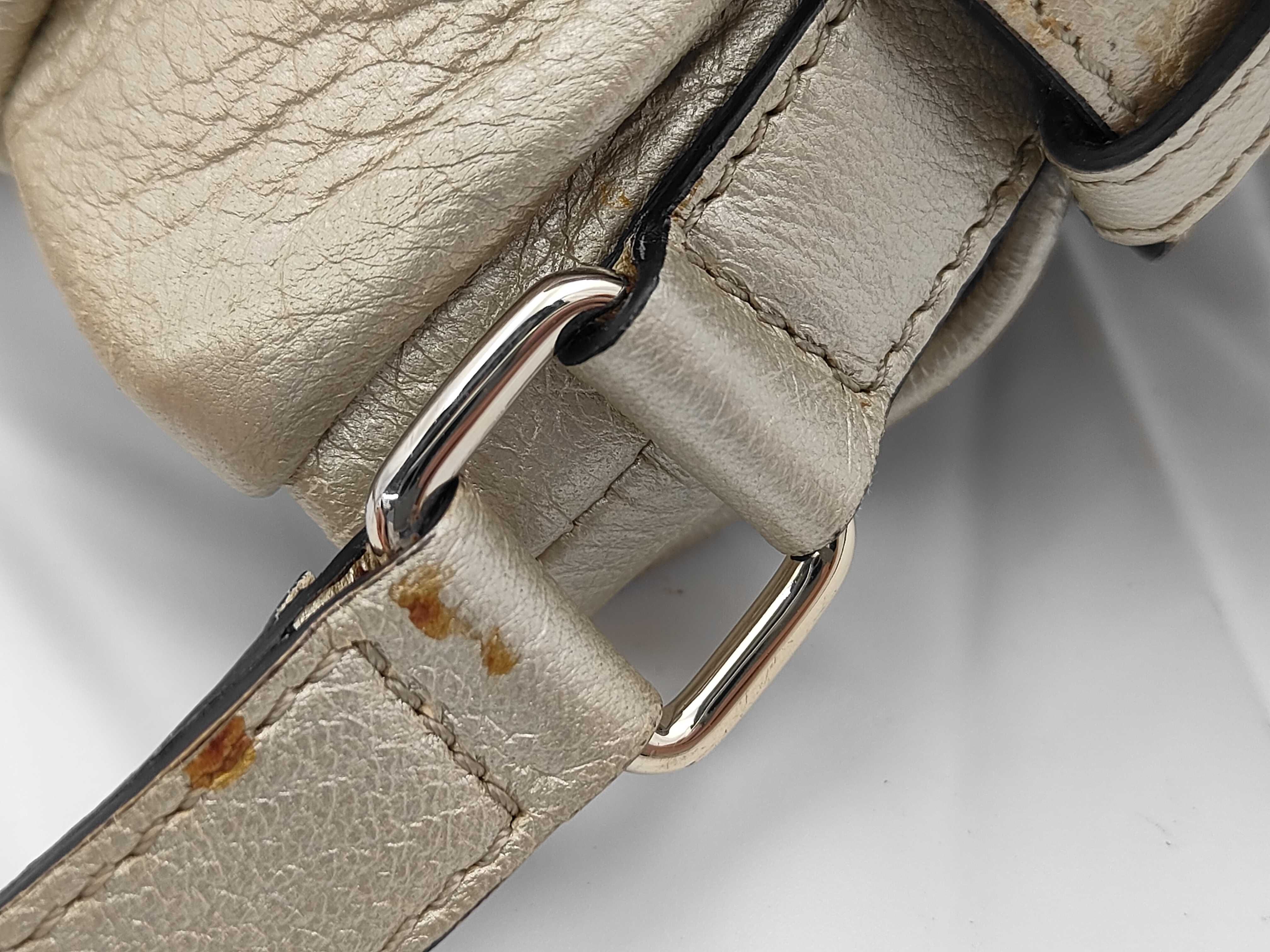 Leather Pillow 2-Way Handbag, Gold — view 4
