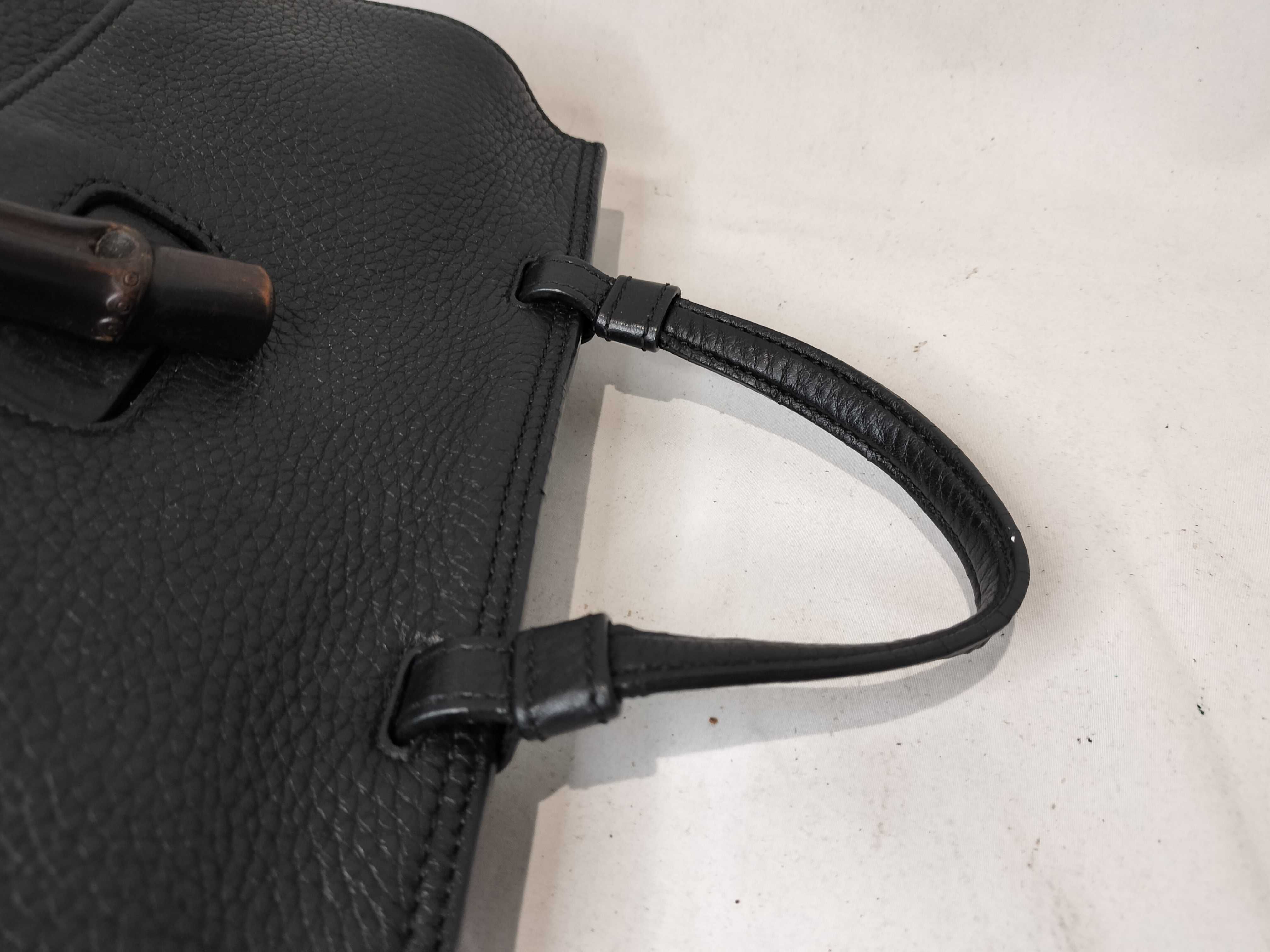 ID- Bamboo Cowskin 2-Way Handbag Black 392013 Handbag — view 4