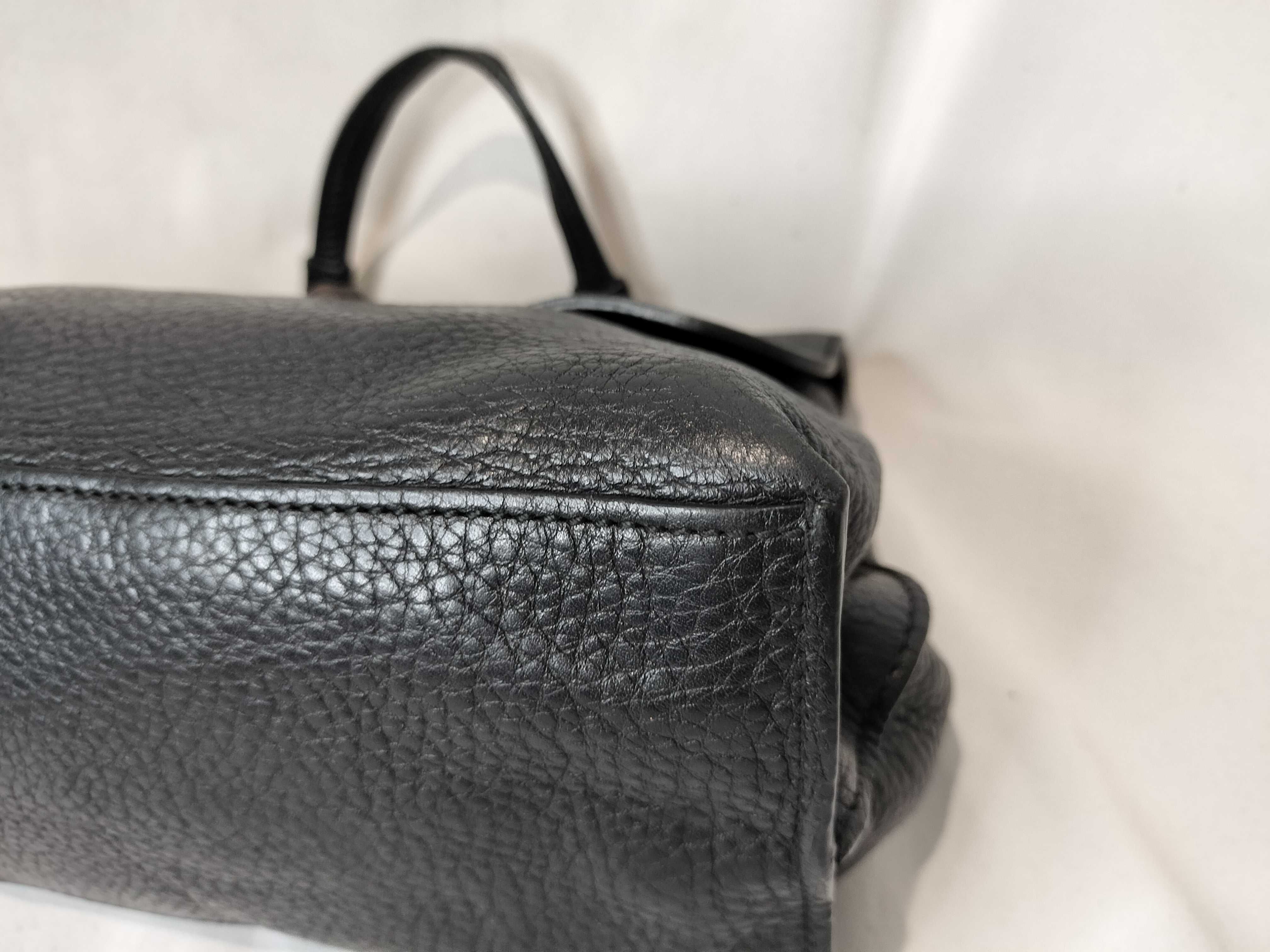 ID- Bamboo Cowskin 2-Way Handbag Black 392013 Handbag — view 7