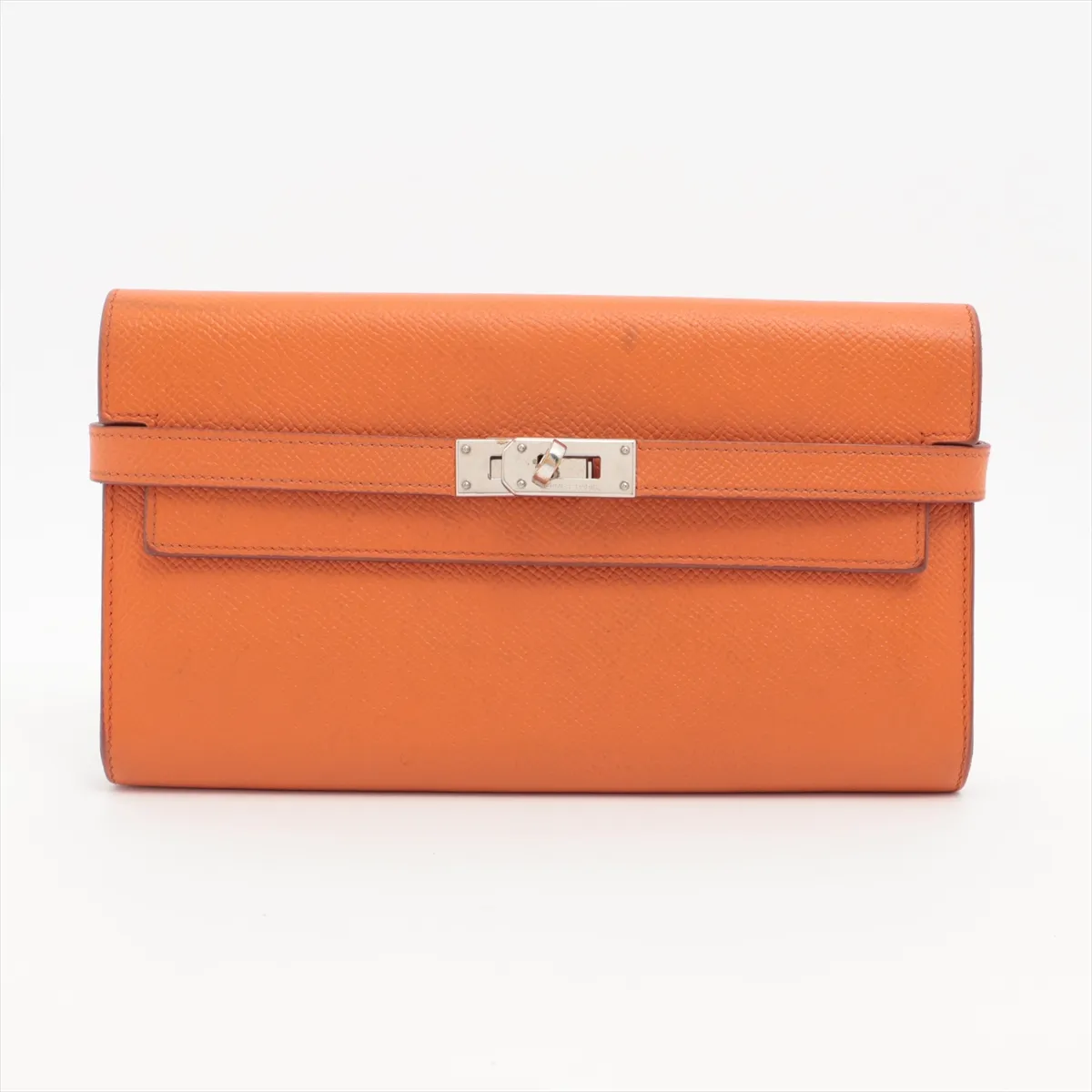 Kelly Wallet, Veau Epsom Leather, Long Wallet, Orange, Silver Hardware, O: 2011