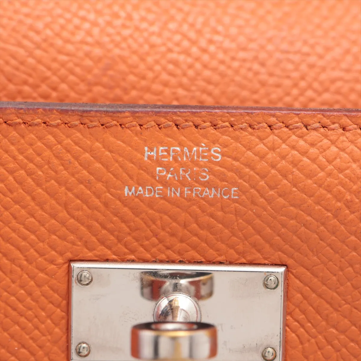 Kelly Wallet, Veau Epsom Leather, Long Wallet, Orange, Silver Hardware, O: 2011 — view 9