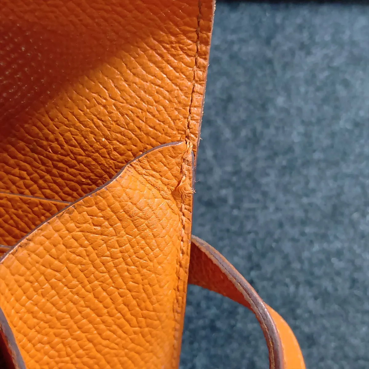 Kelly Wallet, Veau Epsom Leather, Long Wallet, Orange, Silver Hardware, O: 2011 — view 10
