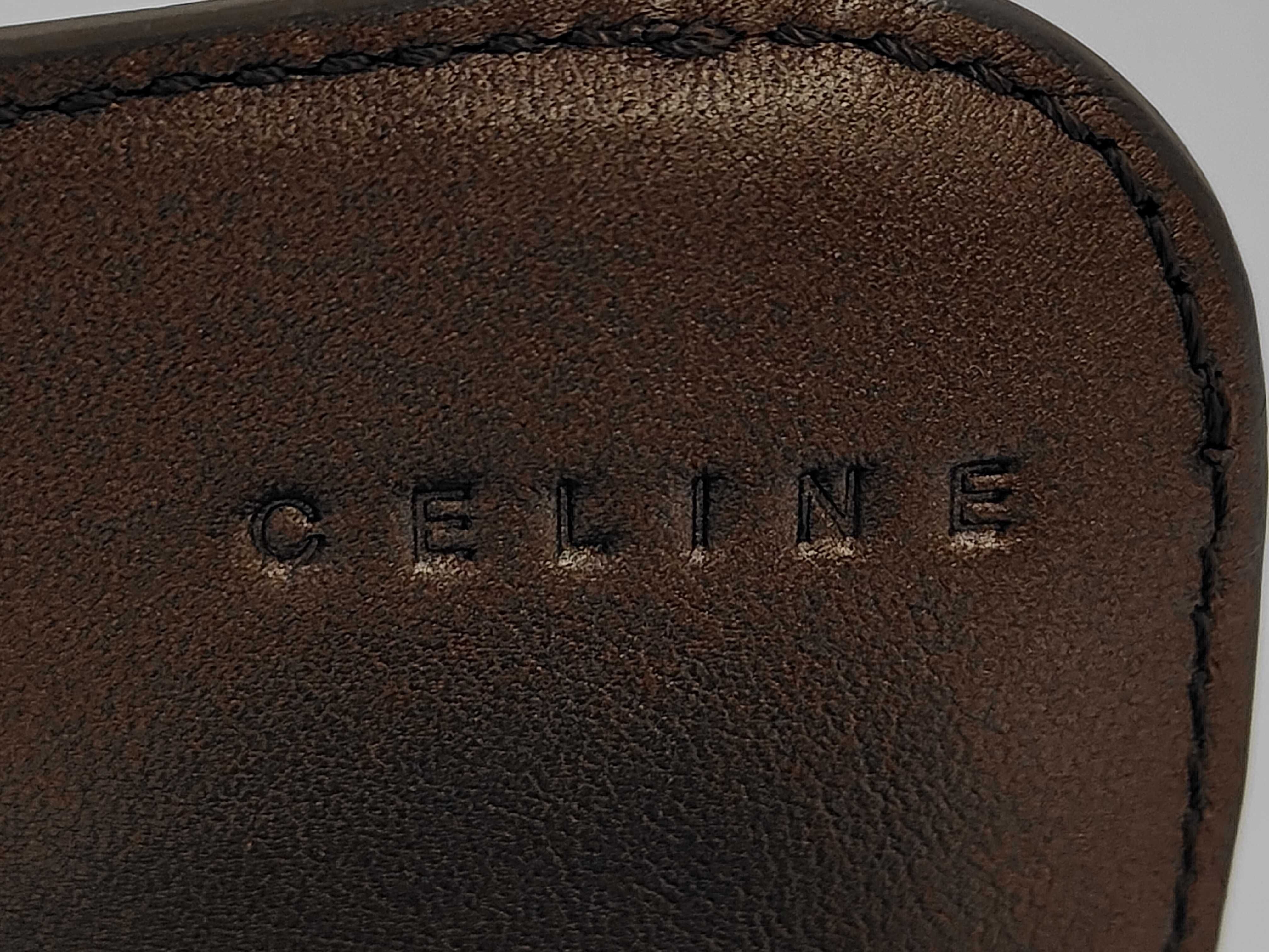 C Blazon Long Wallet, Suede, Brown — view 5