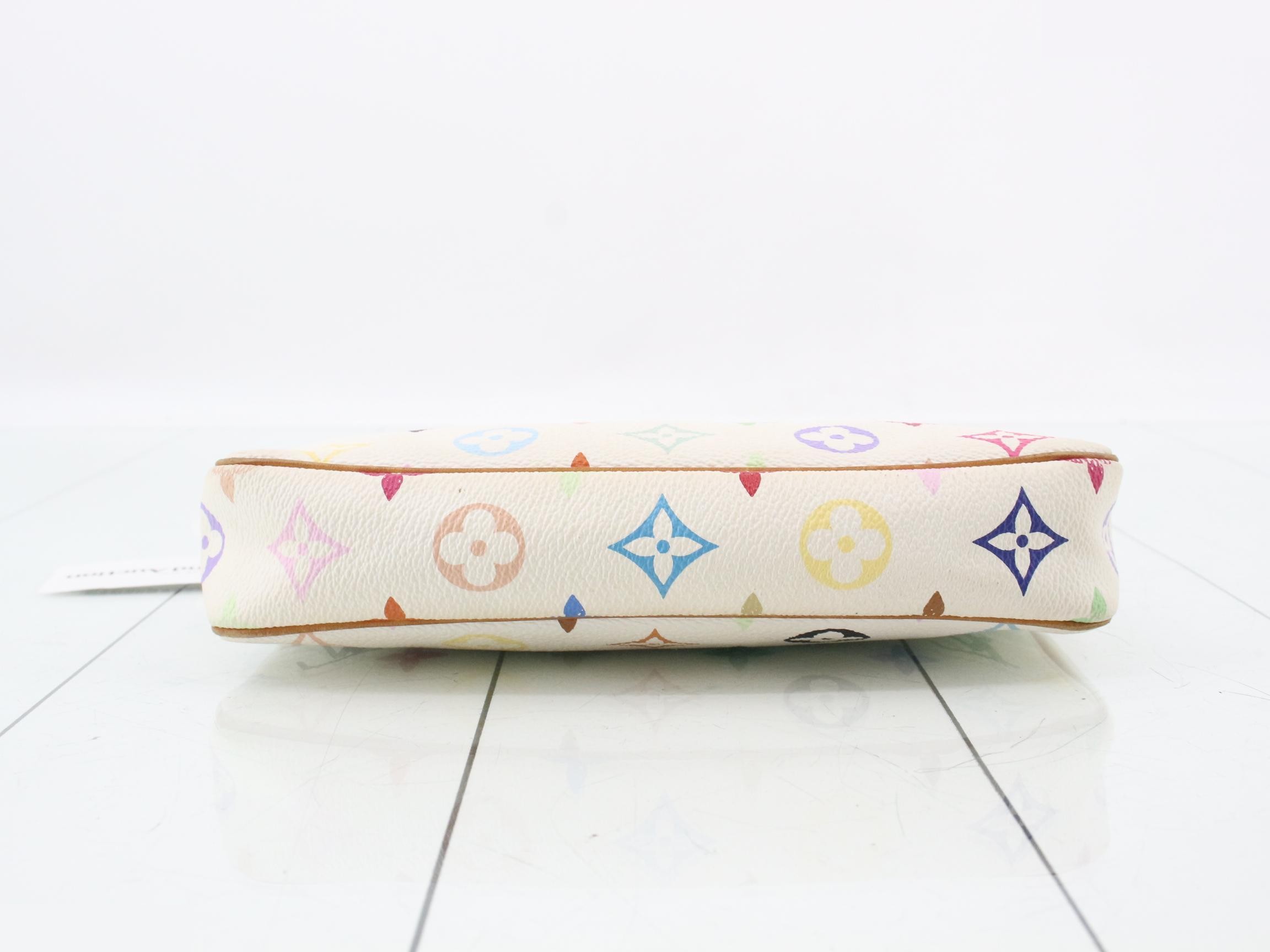 Monogram Multicolor Pochette Accessoires Blanc White — view 3