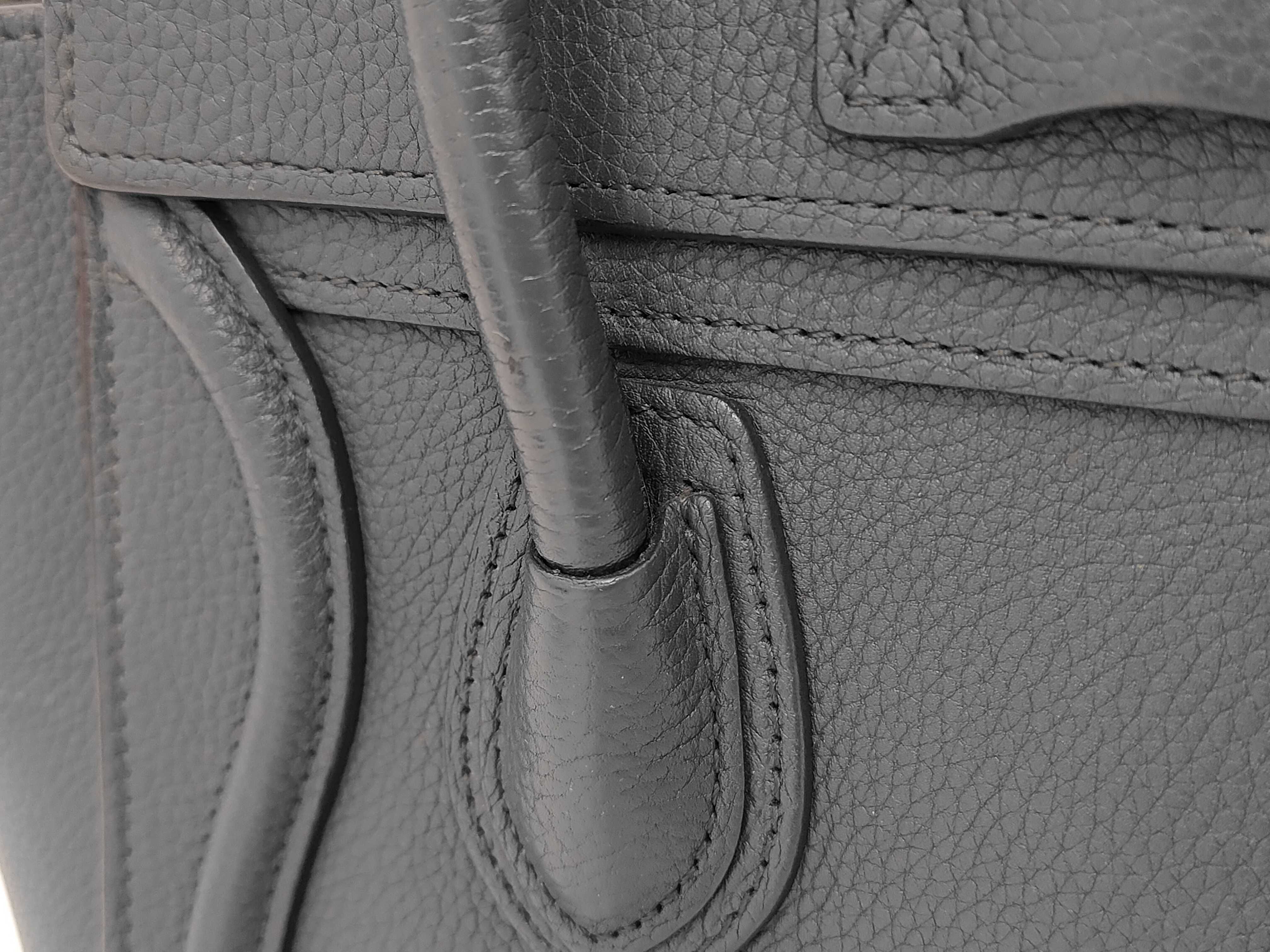 Luggage Nano Teal Leather Tote Bag — view 3
