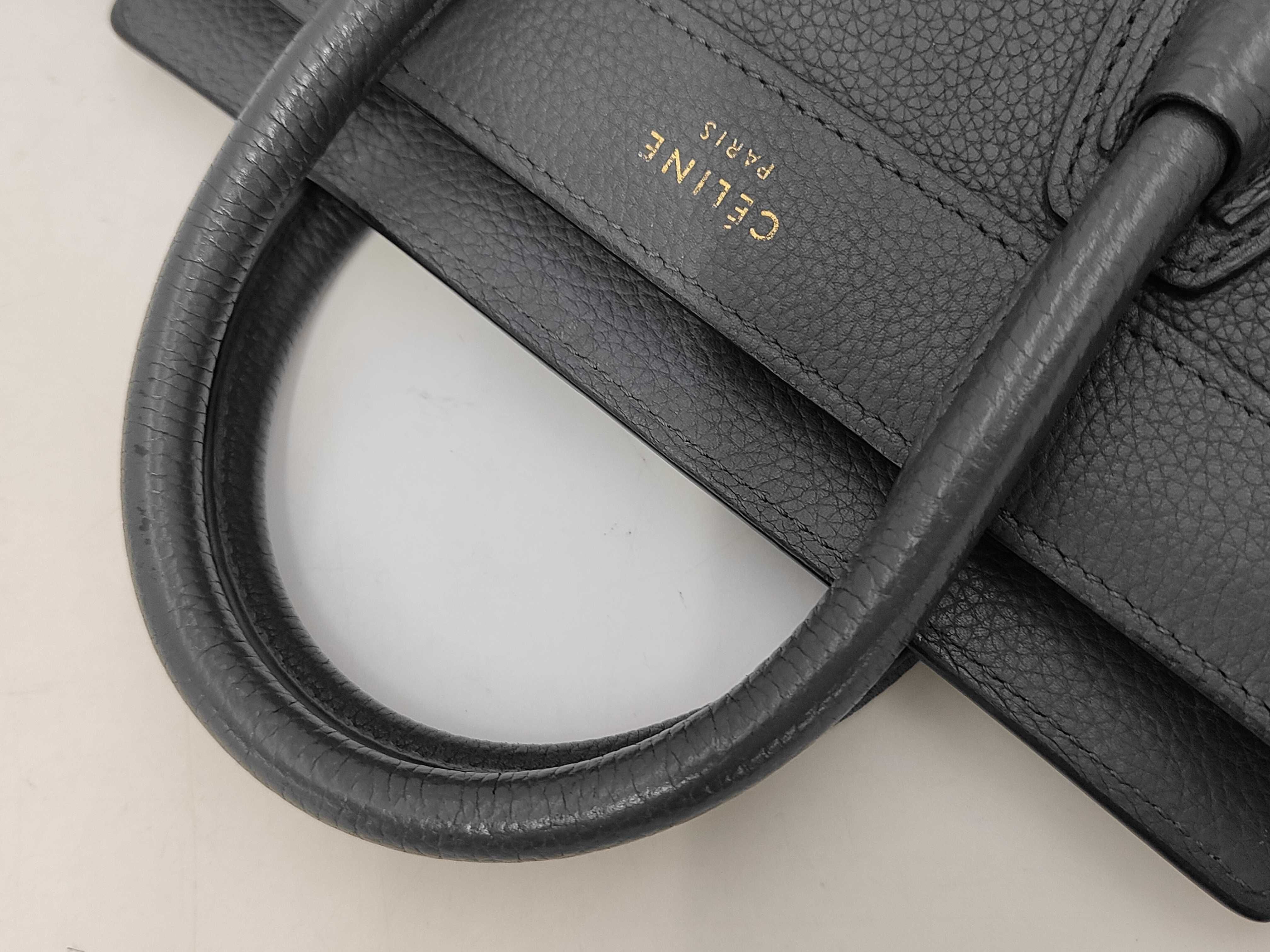 Luggage Nano Teal Leather Tote Bag — view 4