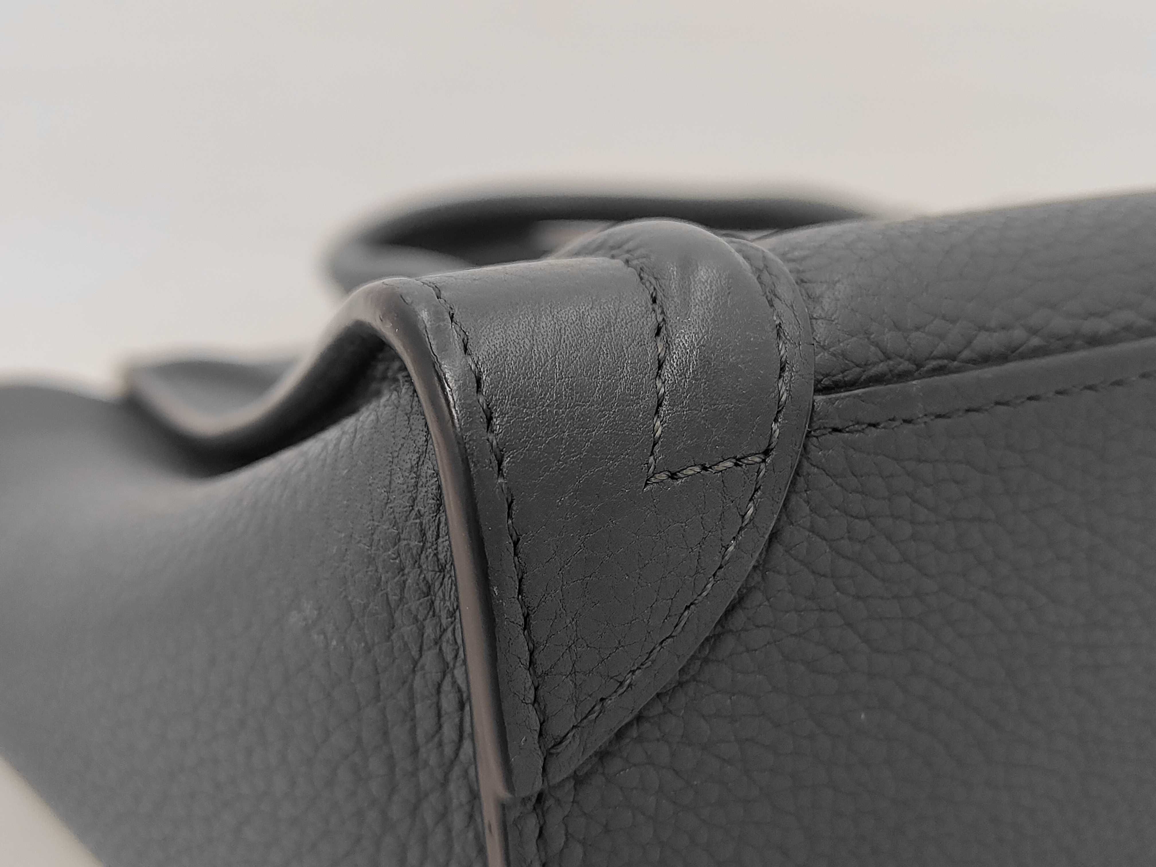 Luggage Nano Teal Leather Tote Bag — view 6