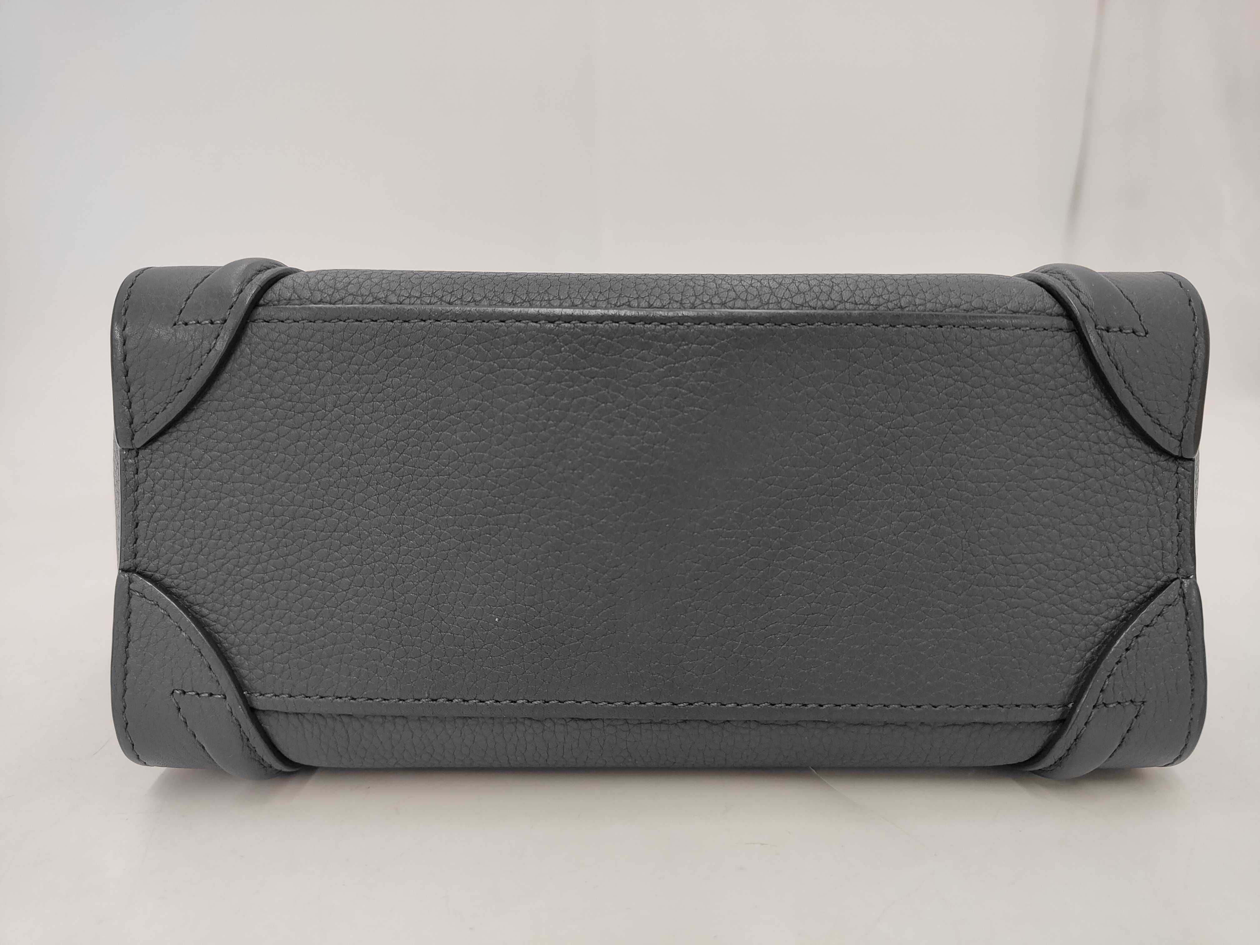 Luggage Nano Teal Leather Tote Bag — view 7