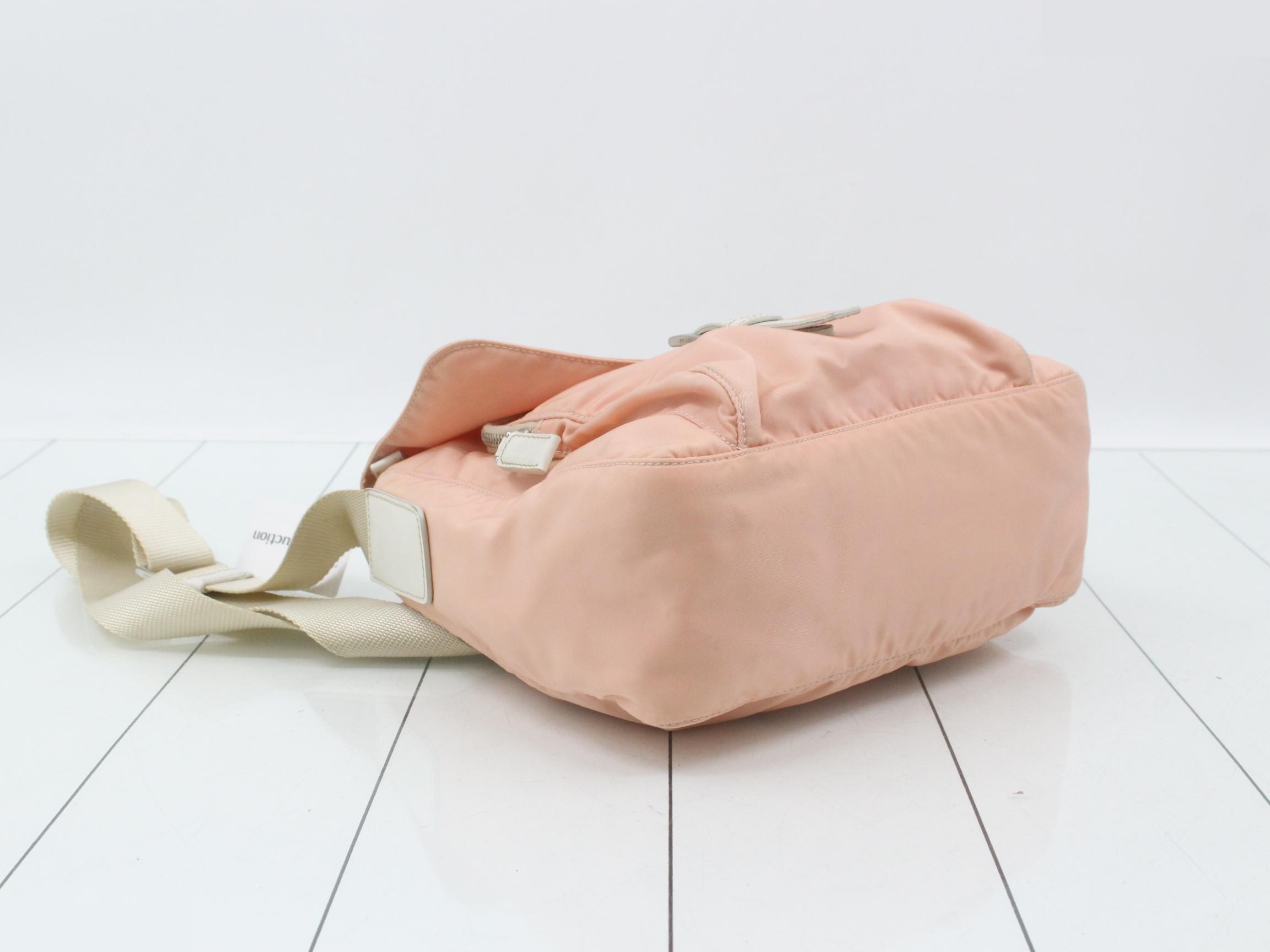 nylon shoulder bag, pink — view 5