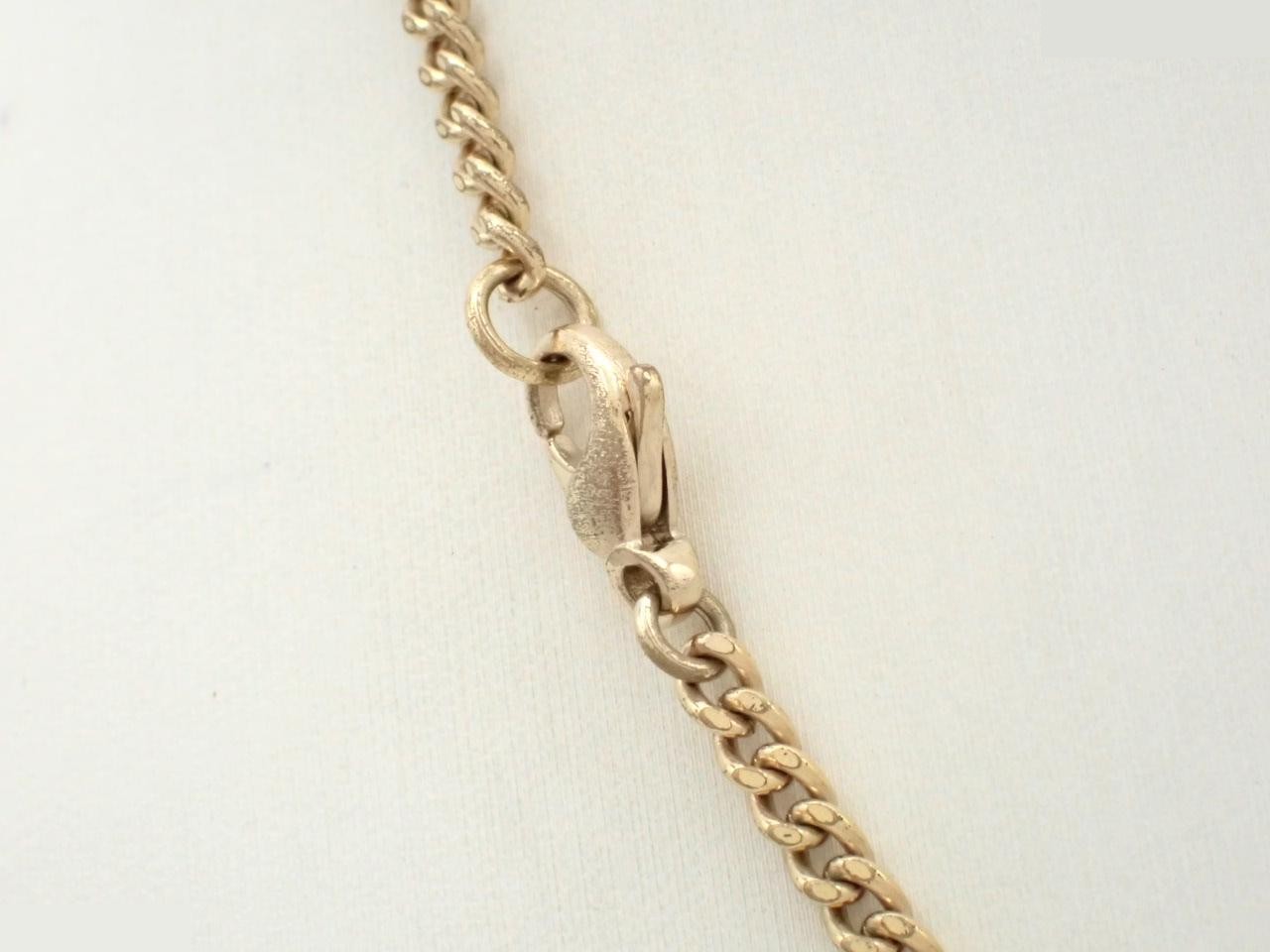 Coco Mark Flower Necklace, with markings, 08A GP, chain approximately 42cm — view 2