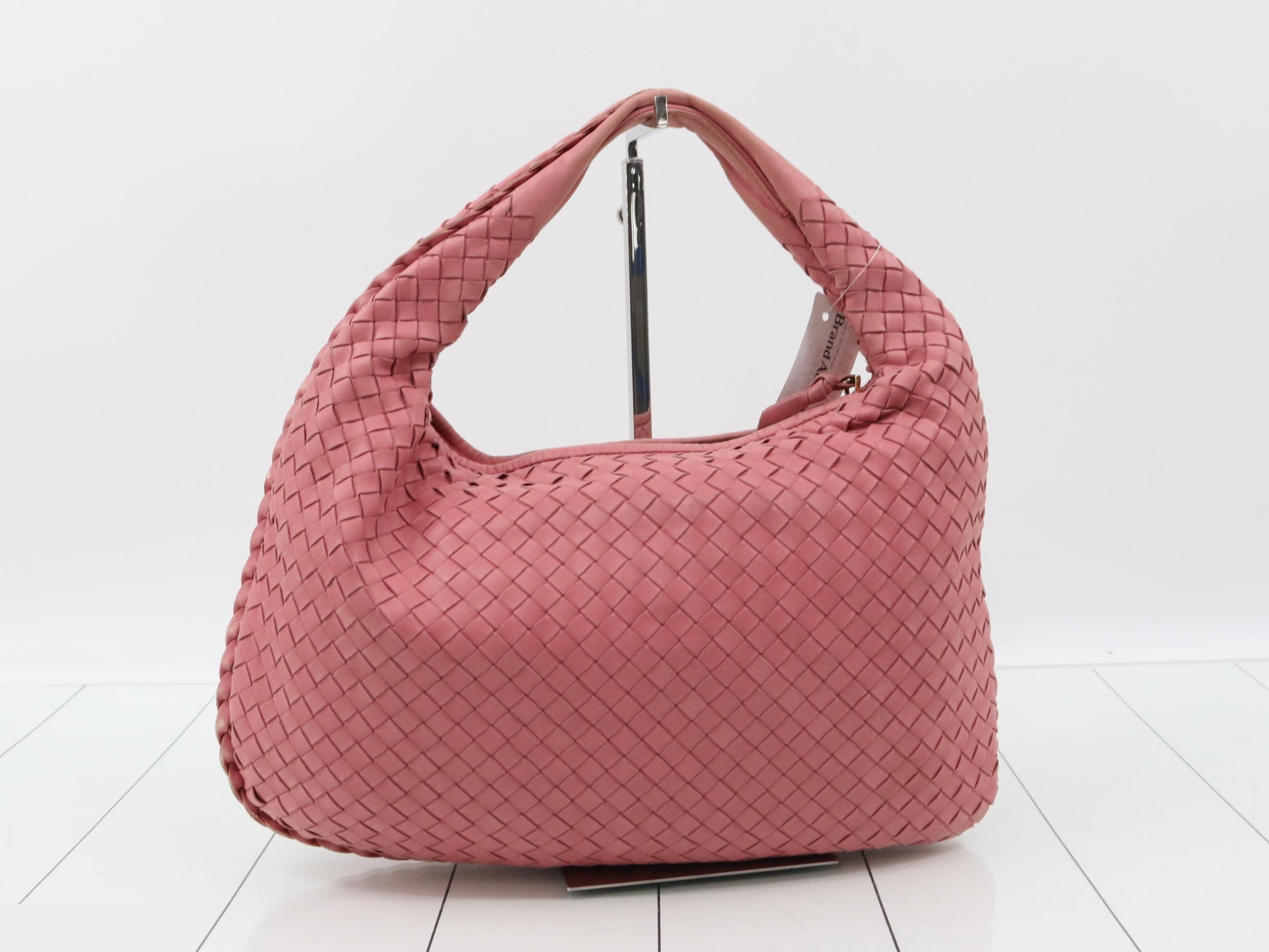 Intrecciato Shoulder Bag Hobo Pink — view 2