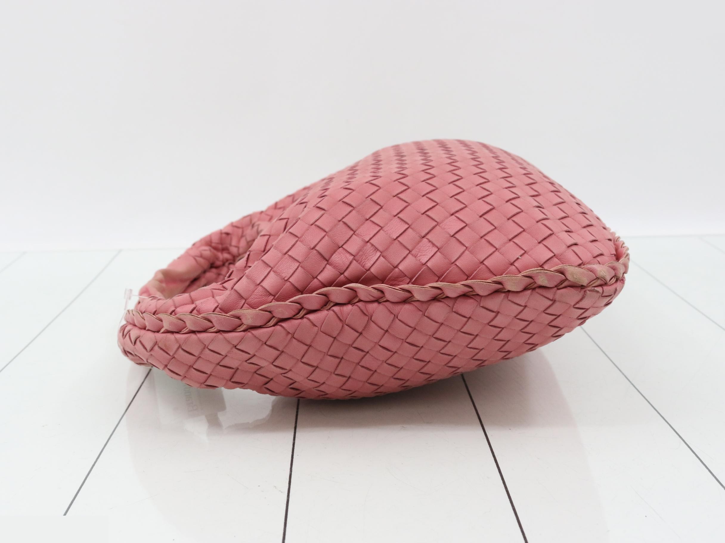 Intrecciato Shoulder Bag Hobo Pink — view 4