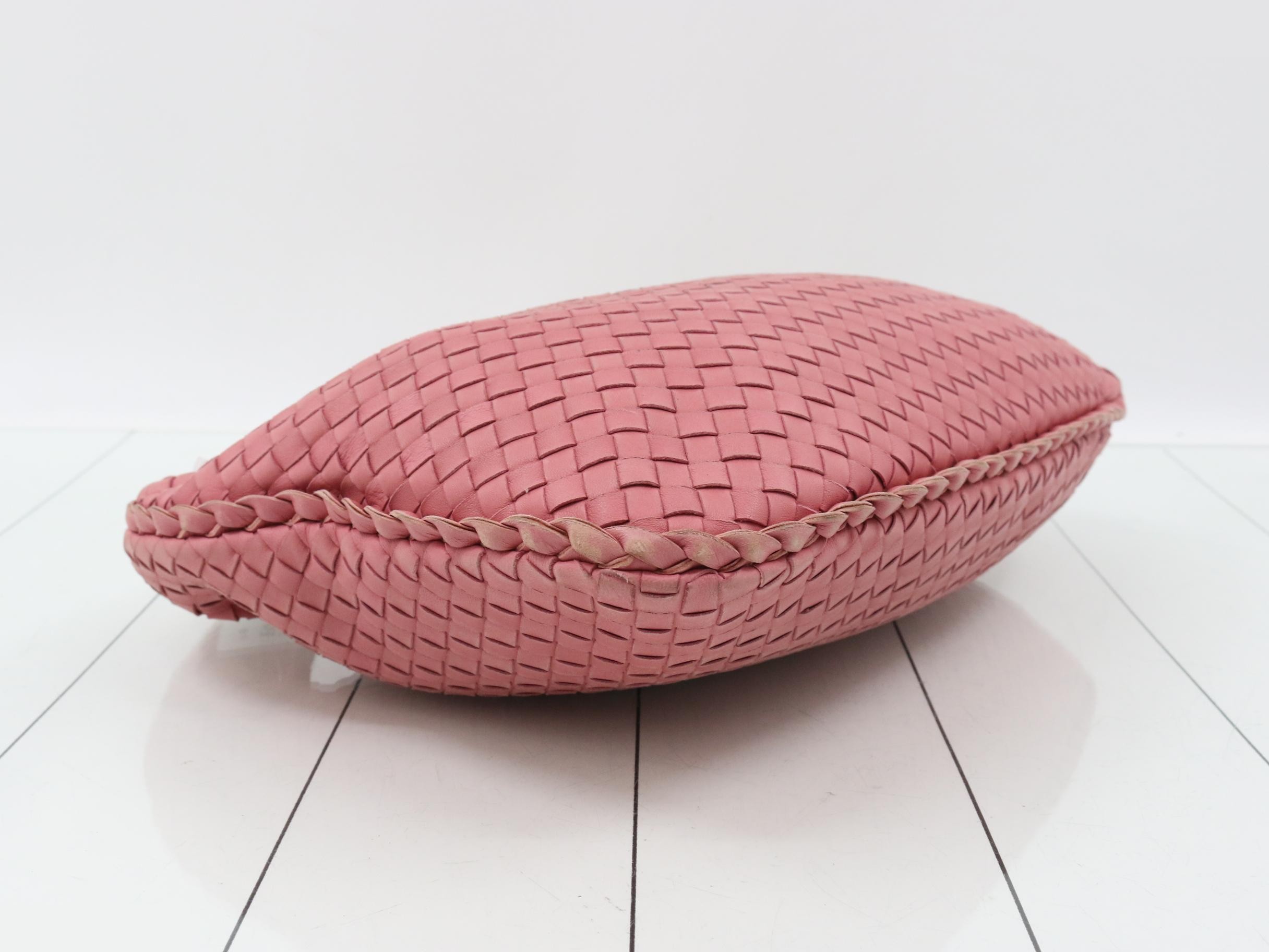 Intrecciato Shoulder Bag Hobo Pink — view 5