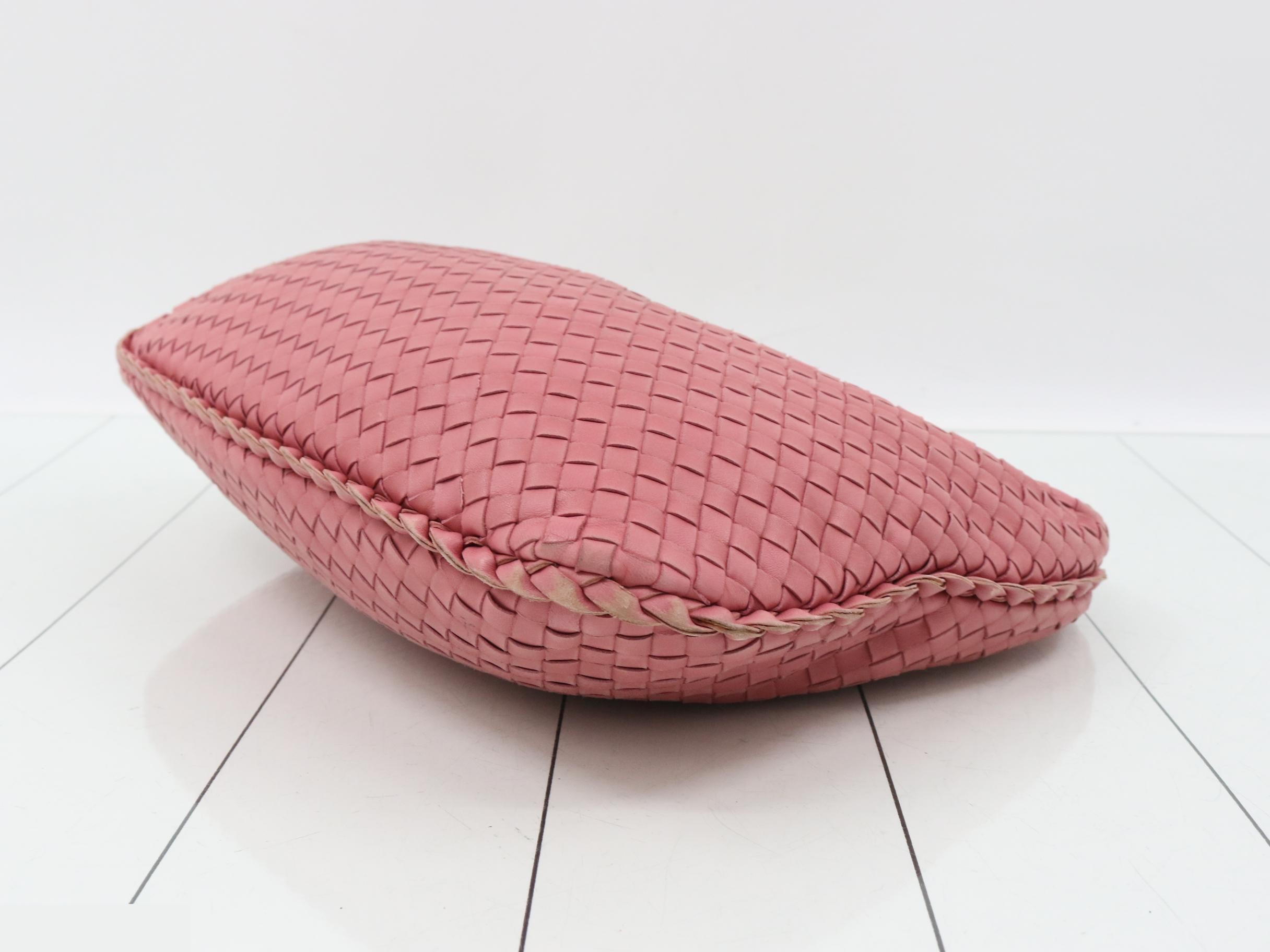 Intrecciato Shoulder Bag Hobo Pink — view 6