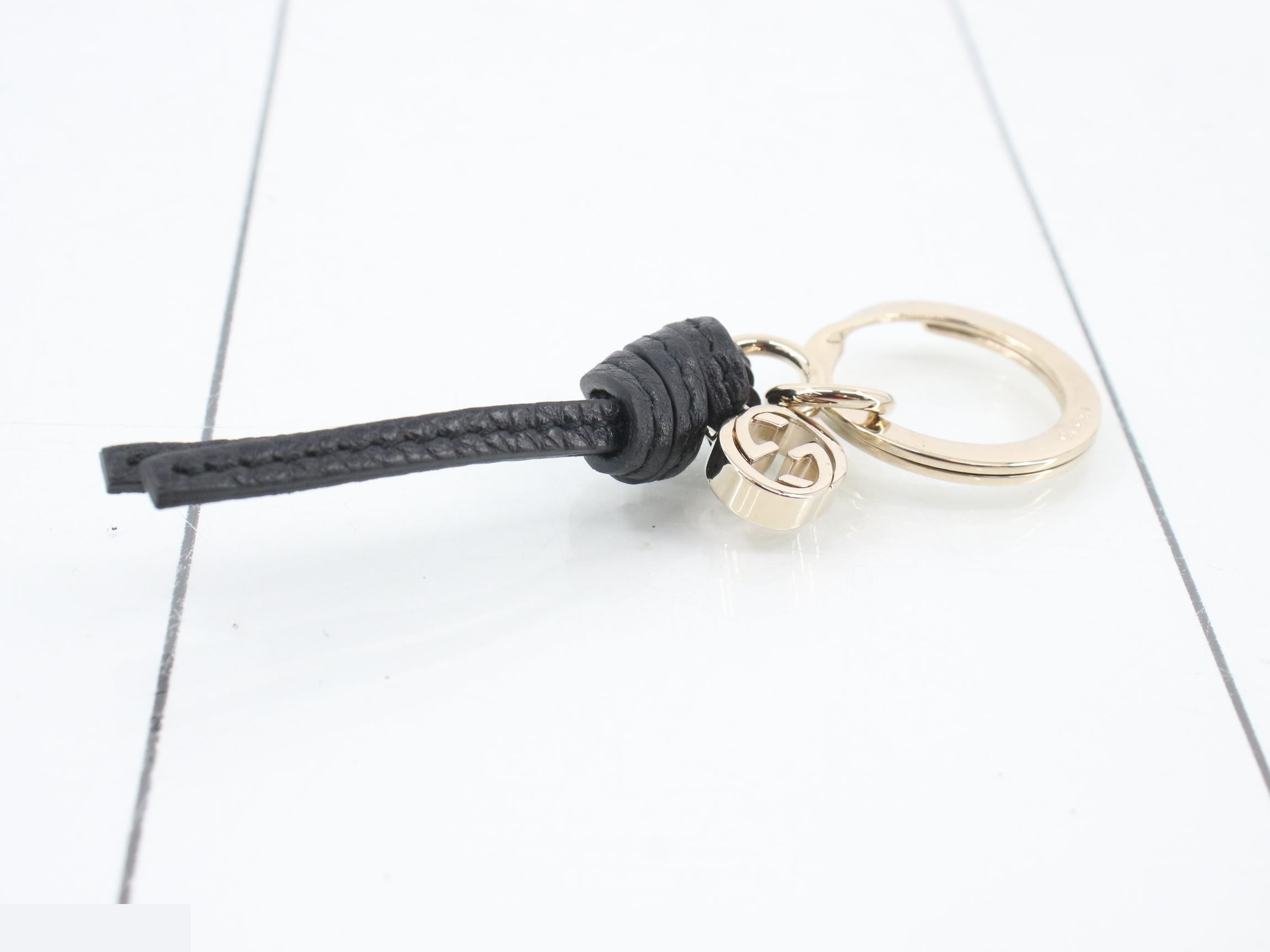 Interlocking Keychain Leather Fringe