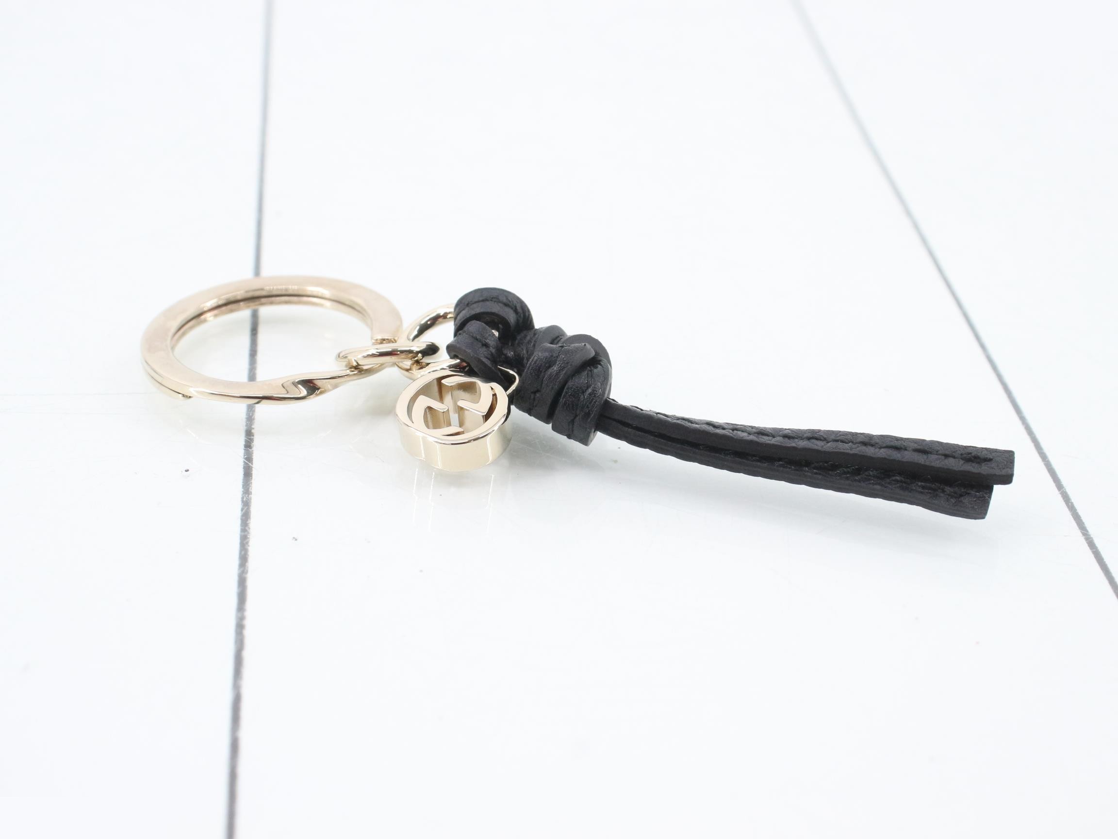 Interlocking Keychain Leather Fringe — view 2