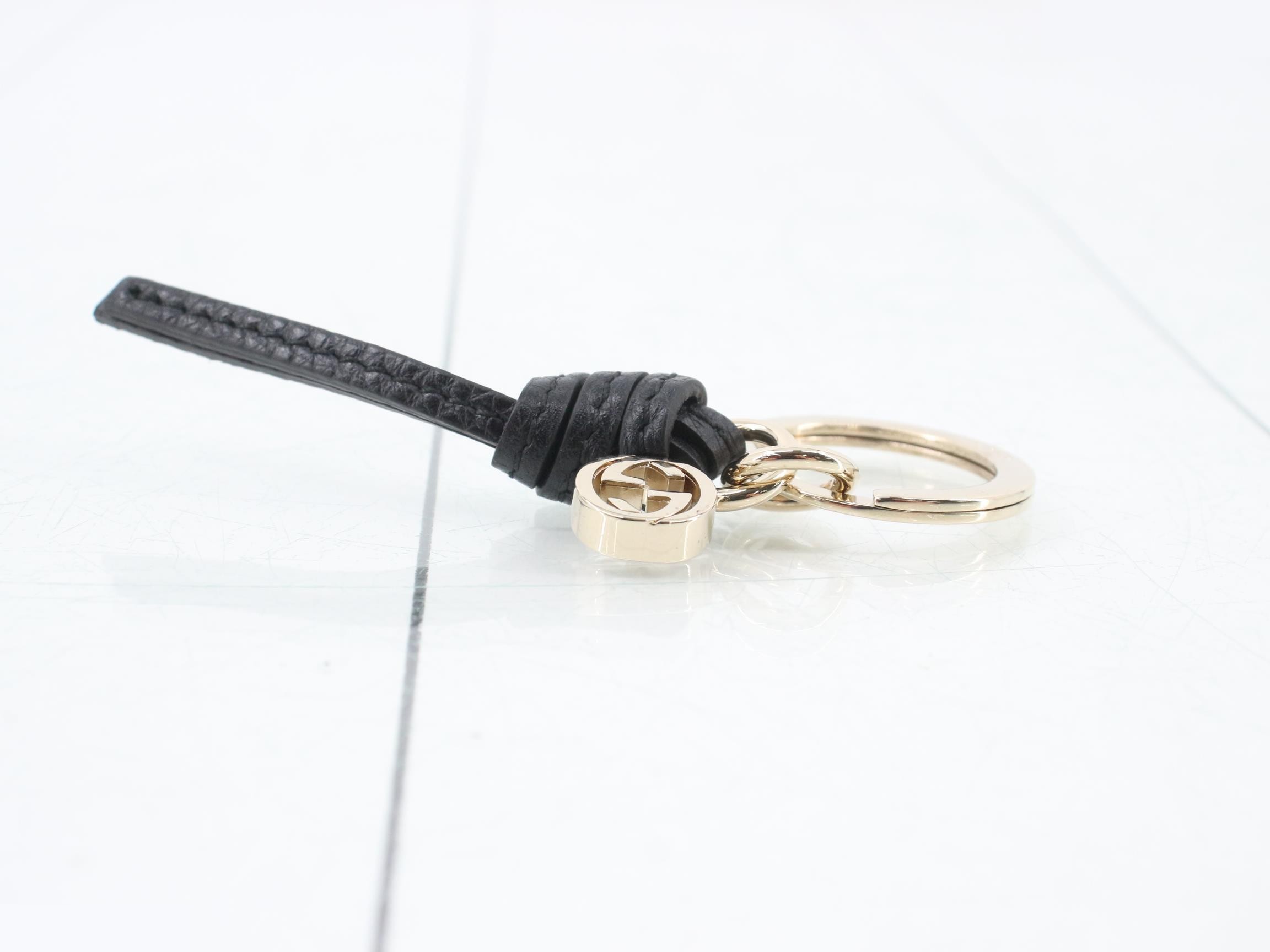 Interlocking Keychain Leather Fringe — view 3
