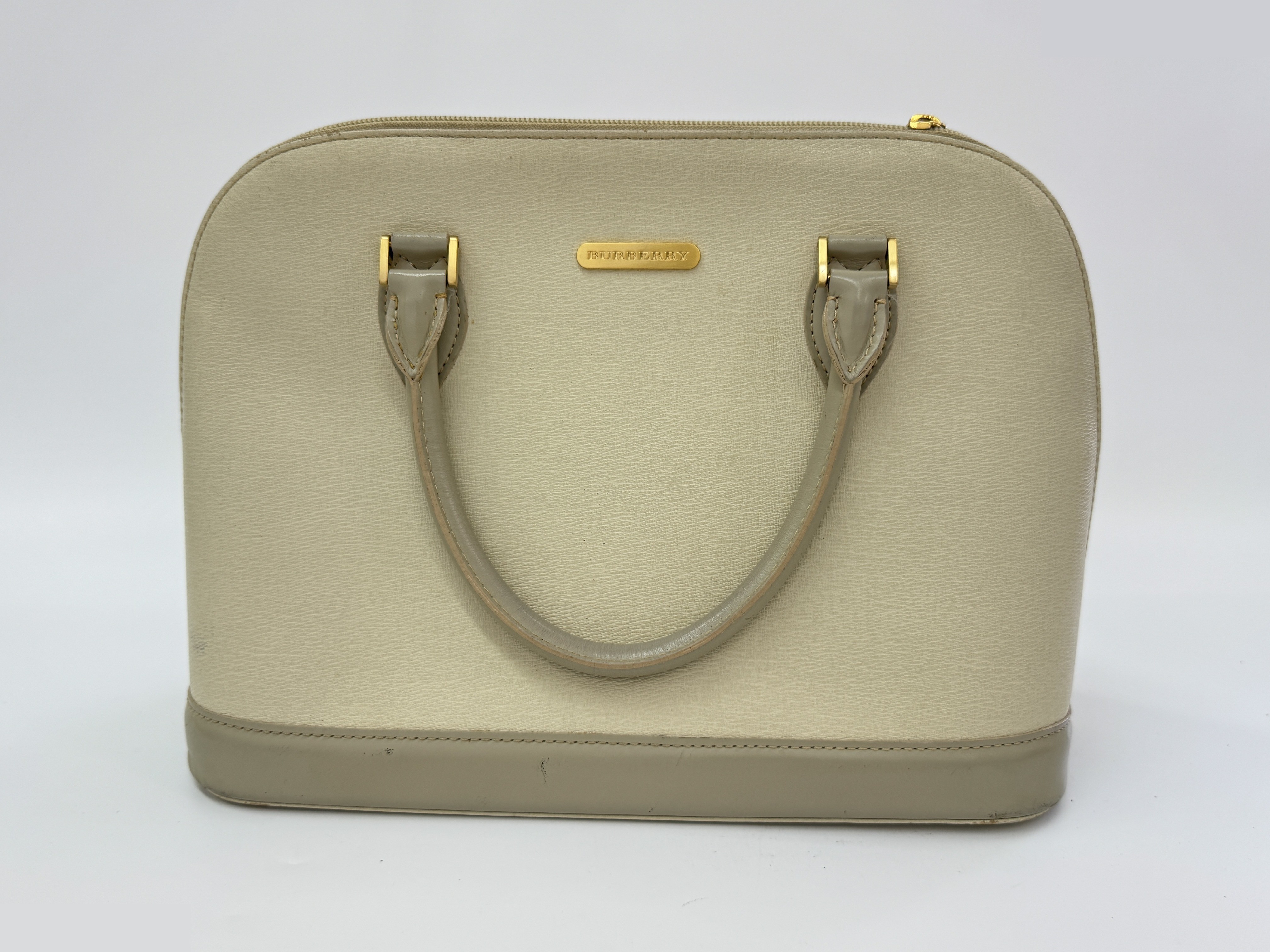 Alma type leather inner check handbag