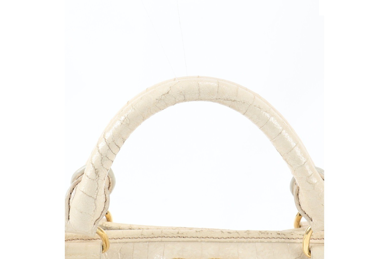 Crocodile embossed leather 2-way shoulder bag, crossbody bag. — view 2
