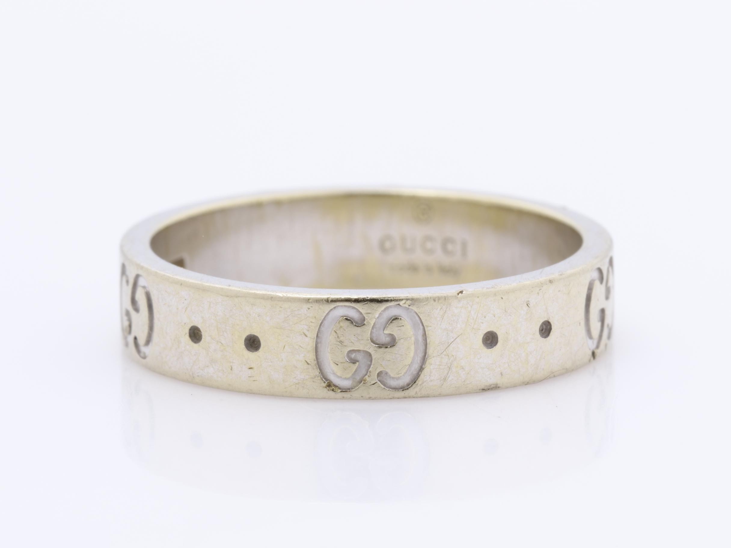Icon Ring, 750 White Gold, 3.6g, Size #10