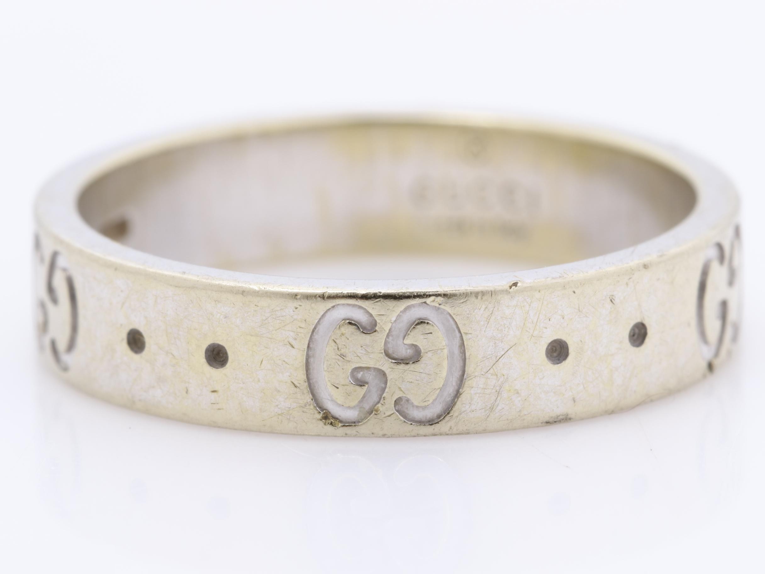 Icon Ring, 750 White Gold, 3.6g, Size #10 — view 2
