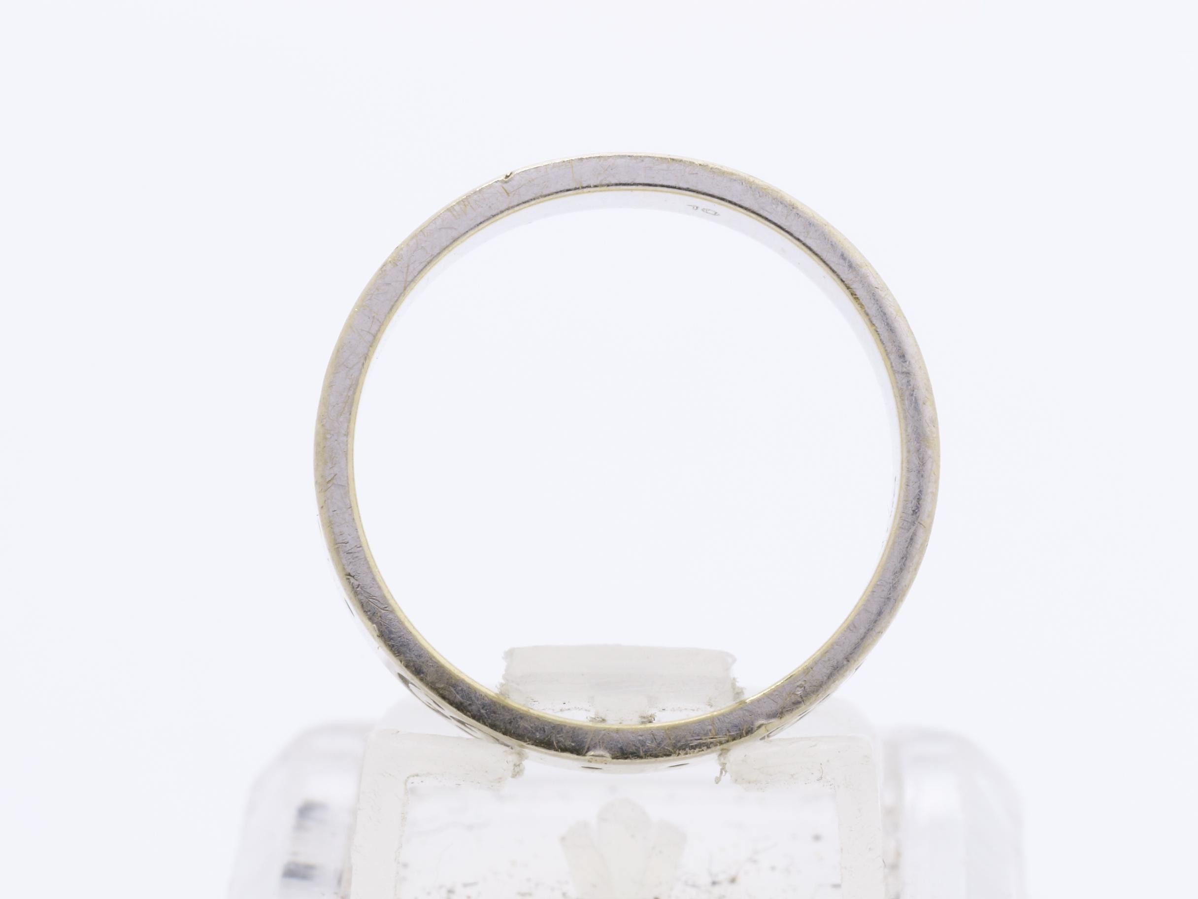 Icon Ring, 750 White Gold, 3.6g, Size #10 — view 5