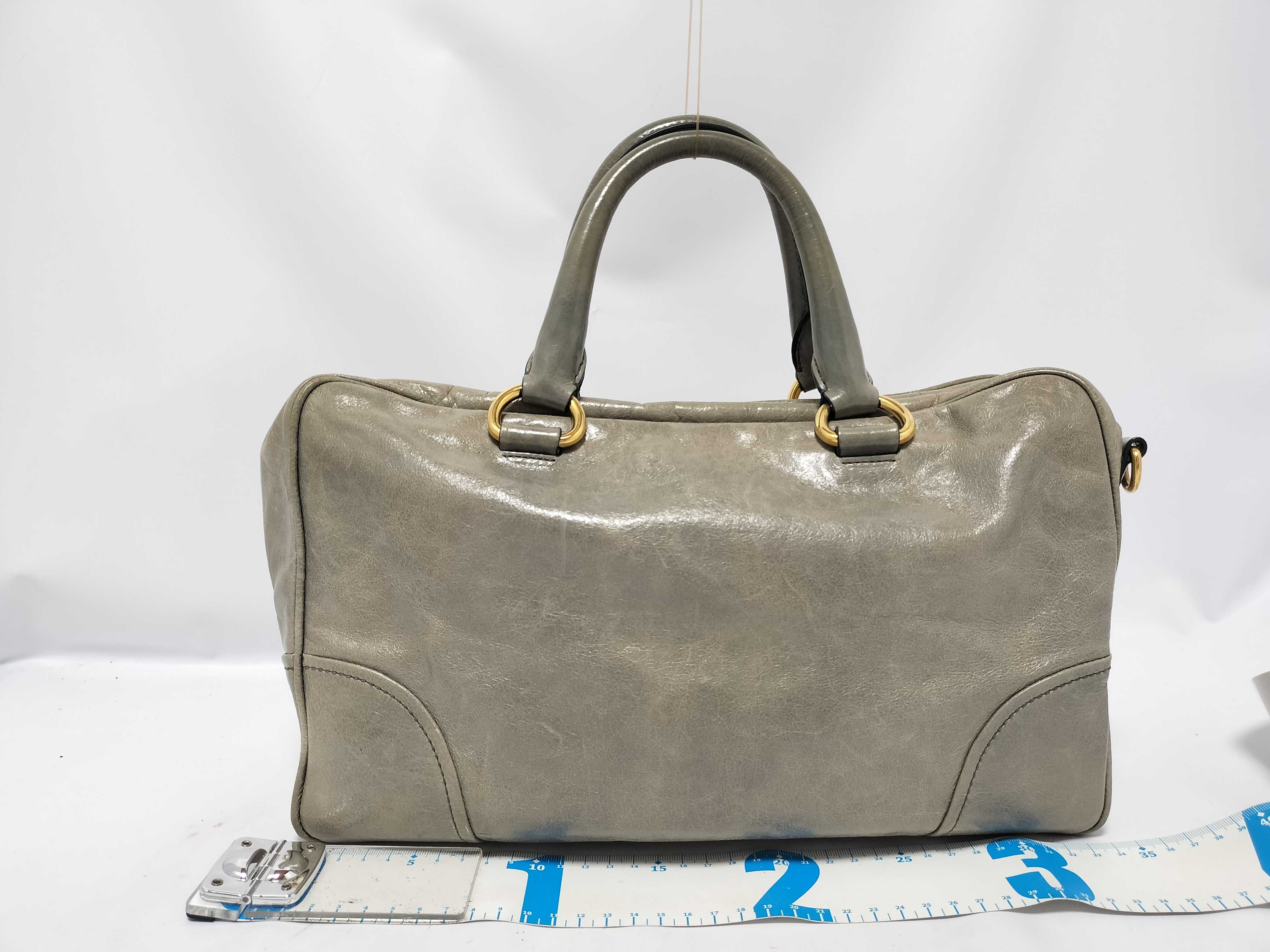 Vitello Shine Tote Bag Grey Handbag — view 2