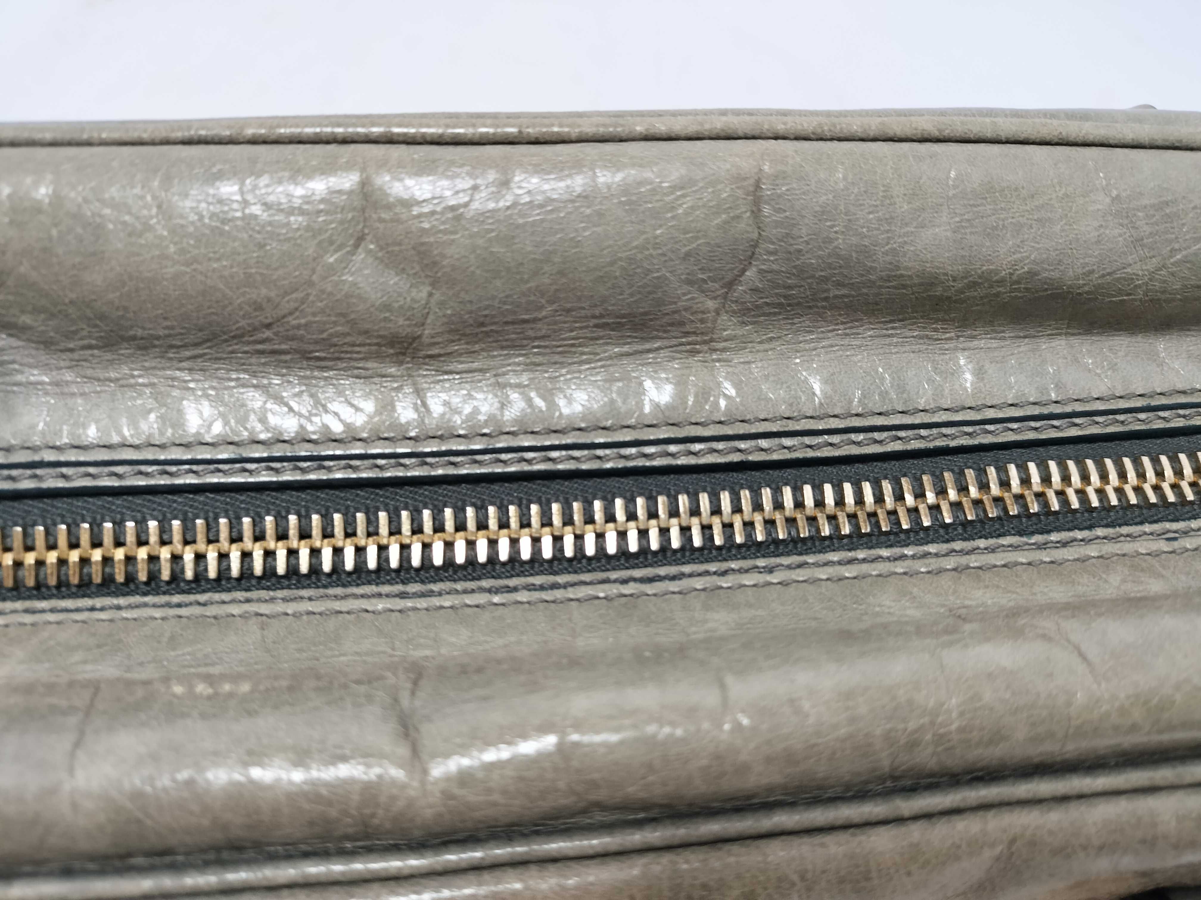 Vitello Shine Tote Bag Grey Handbag — view 6