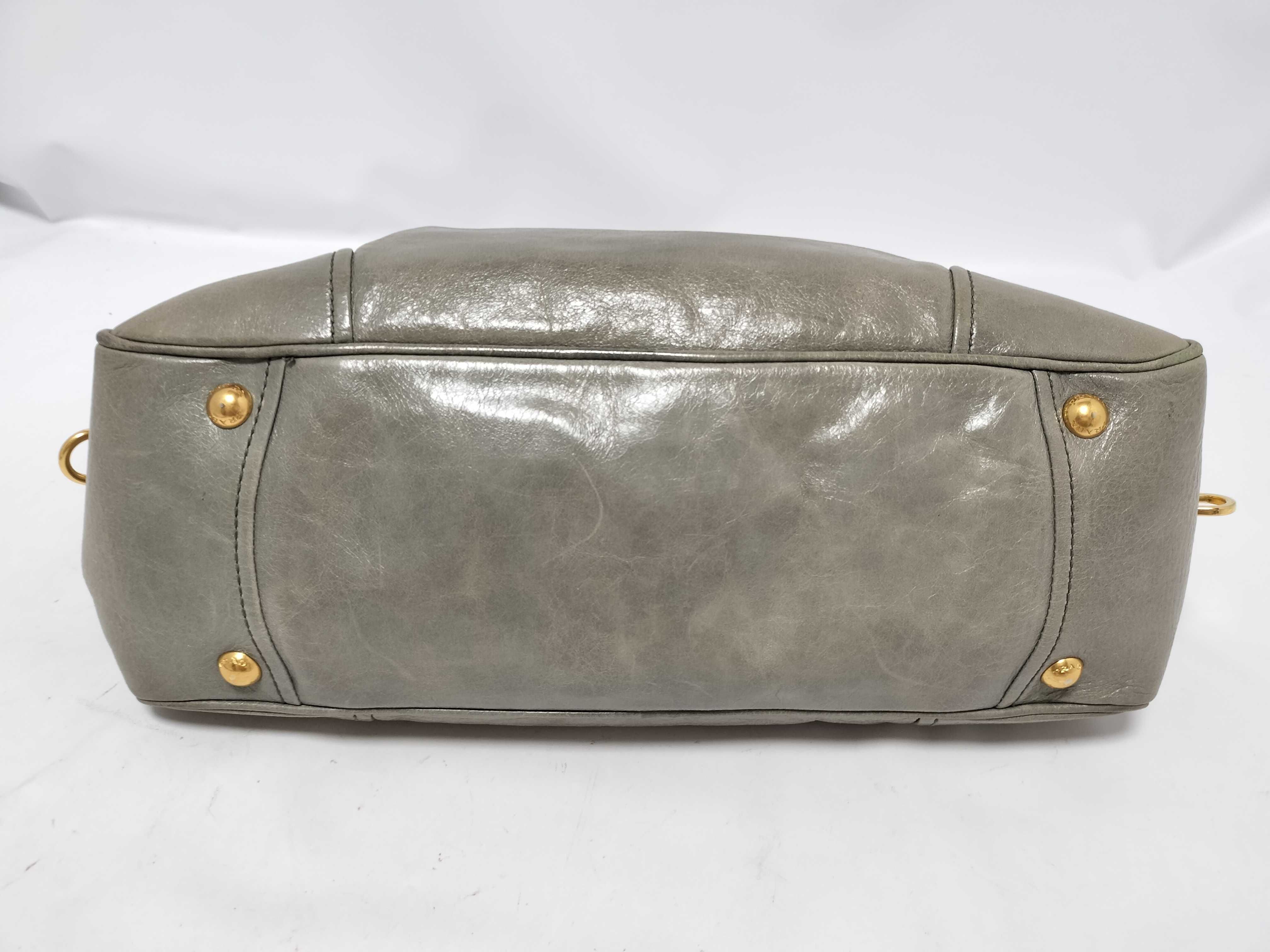Vitello Shine Tote Bag Grey Handbag — view 7