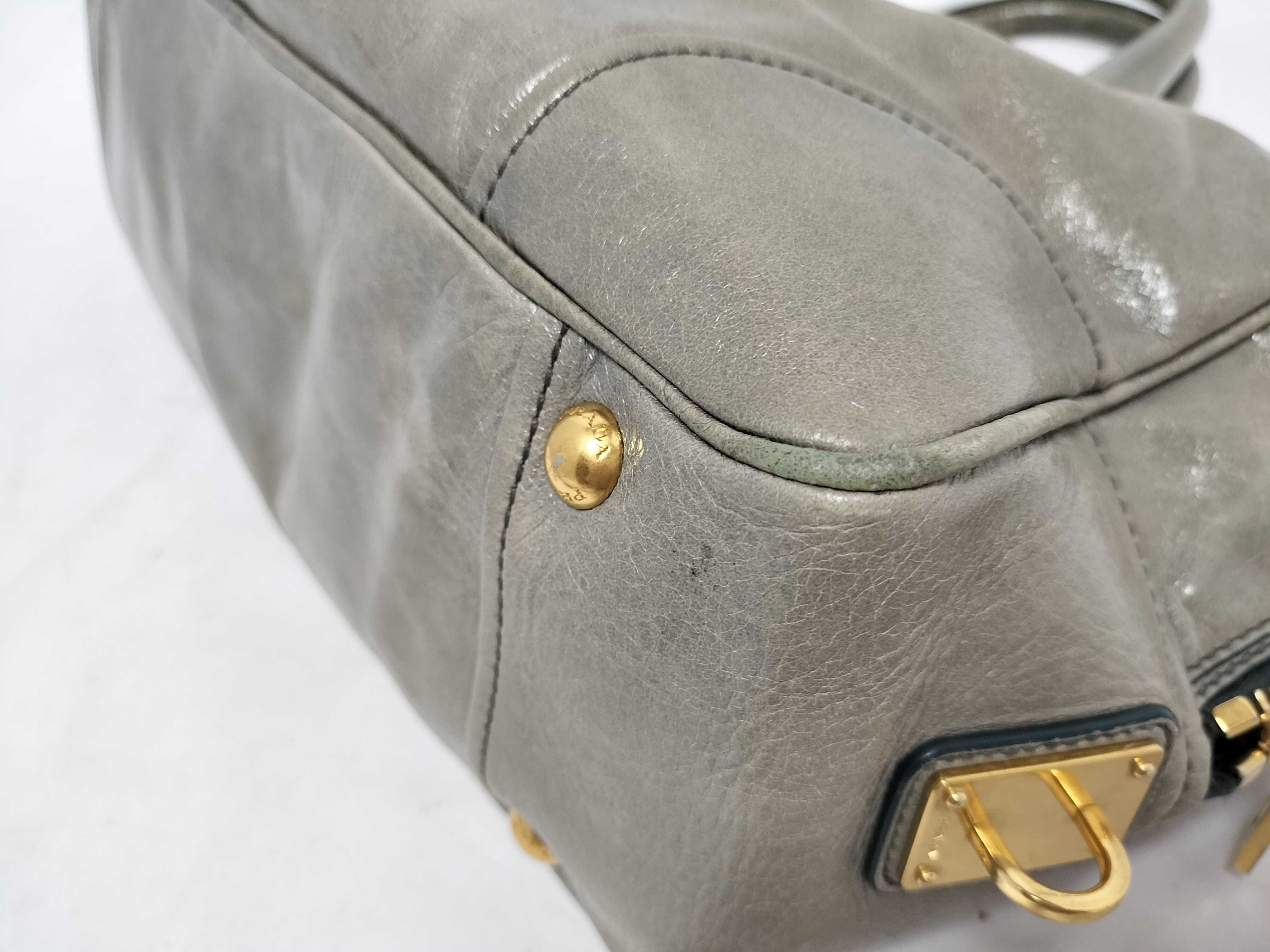 Vitello Shine Tote Bag Grey Handbag — view 8