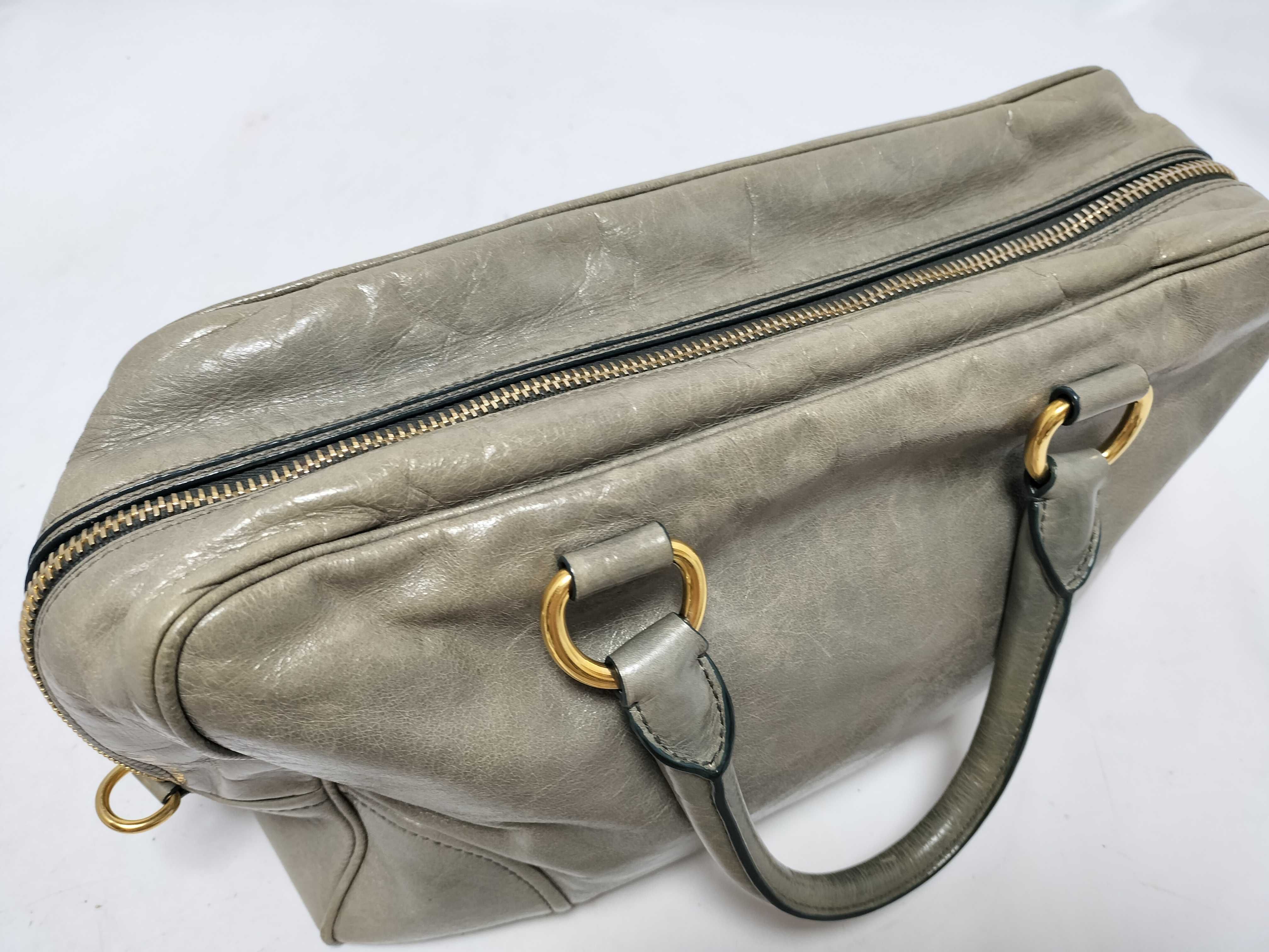 Vitello Shine Tote Bag Grey Handbag — view 9