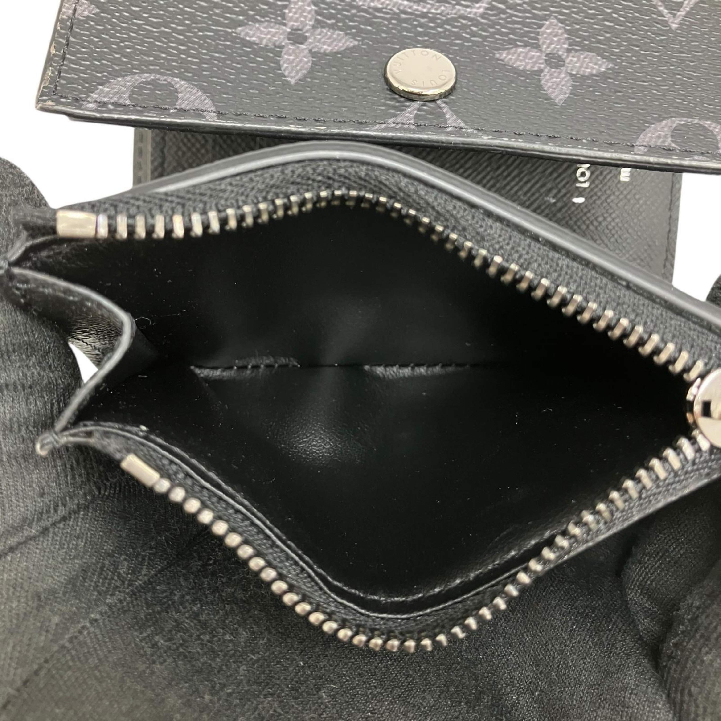 【*Shipped from: Hong Kong*】LOUIS VUITTON Black Coated Canvas Monogram Eclipse Portefeuille Victor Bi-fold Wallet M12598 Wallet — view 13