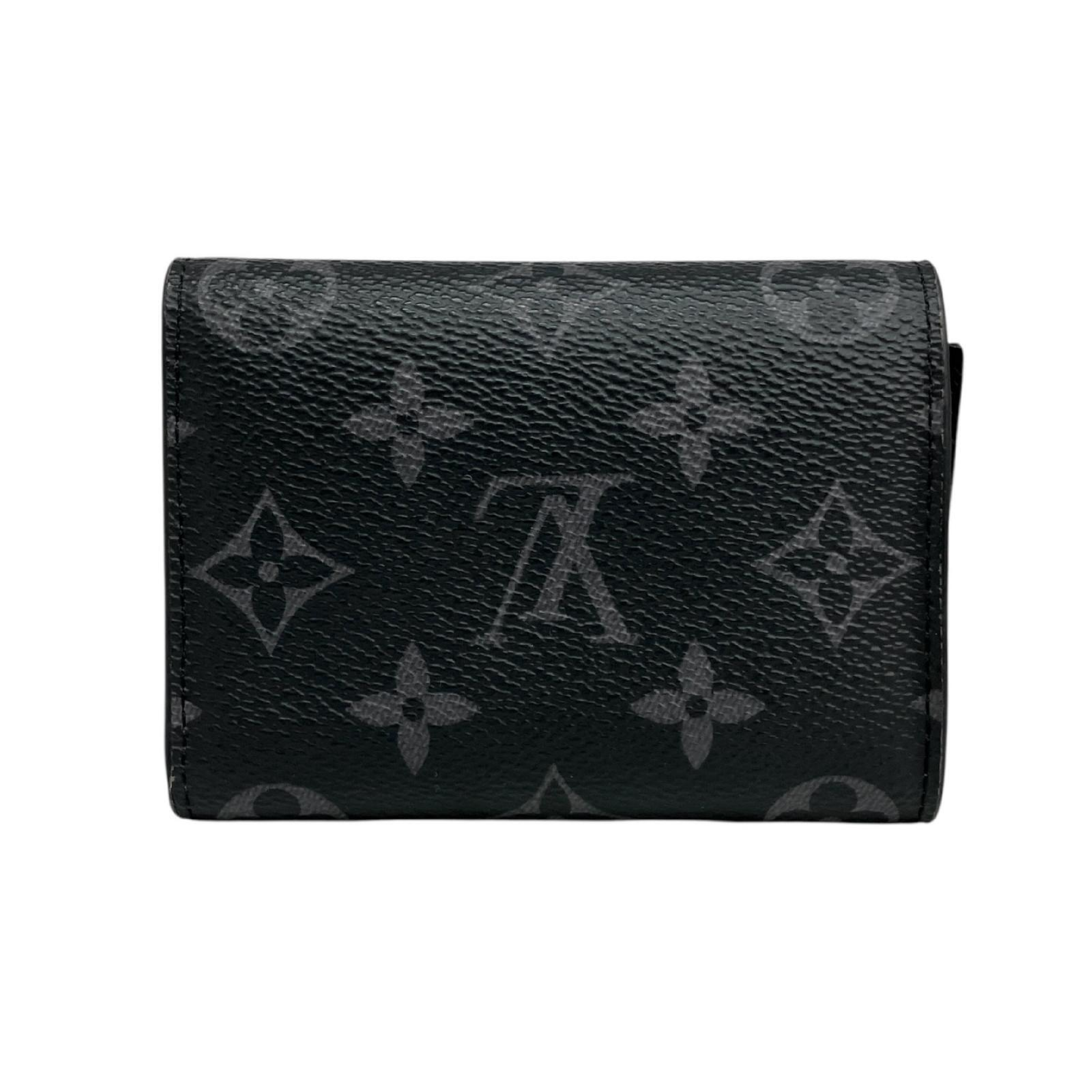【*Shipped from: Hong Kong*】LOUIS VUITTON Black Coated Canvas Monogram Eclipse Portefeuille Victor Bi-fold Wallet M12598 Wallet — view 3