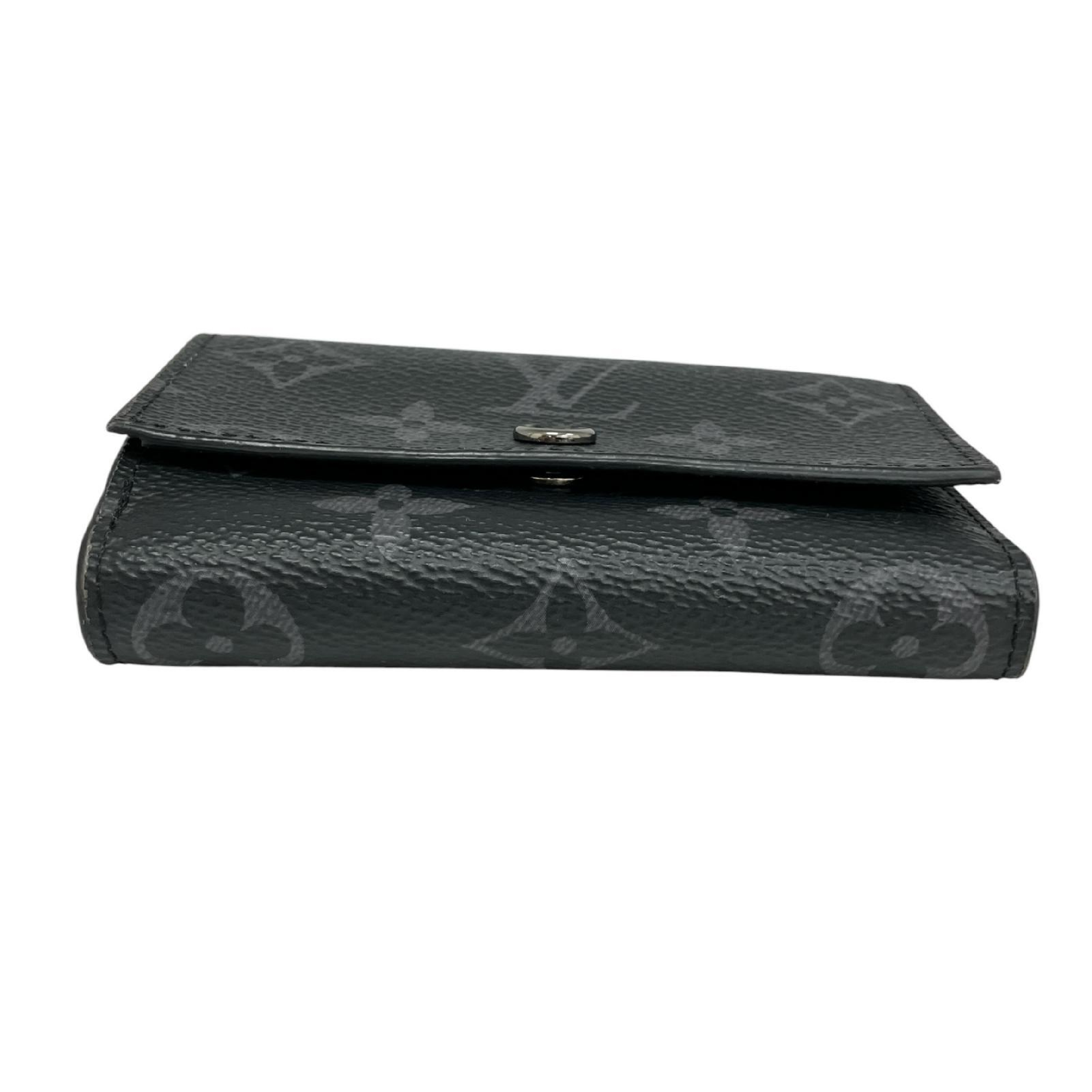 【*Shipped from: Hong Kong*】LOUIS VUITTON Black Coated Canvas Monogram Eclipse Portefeuille Victor Bi-fold Wallet M12598 Wallet — view 4