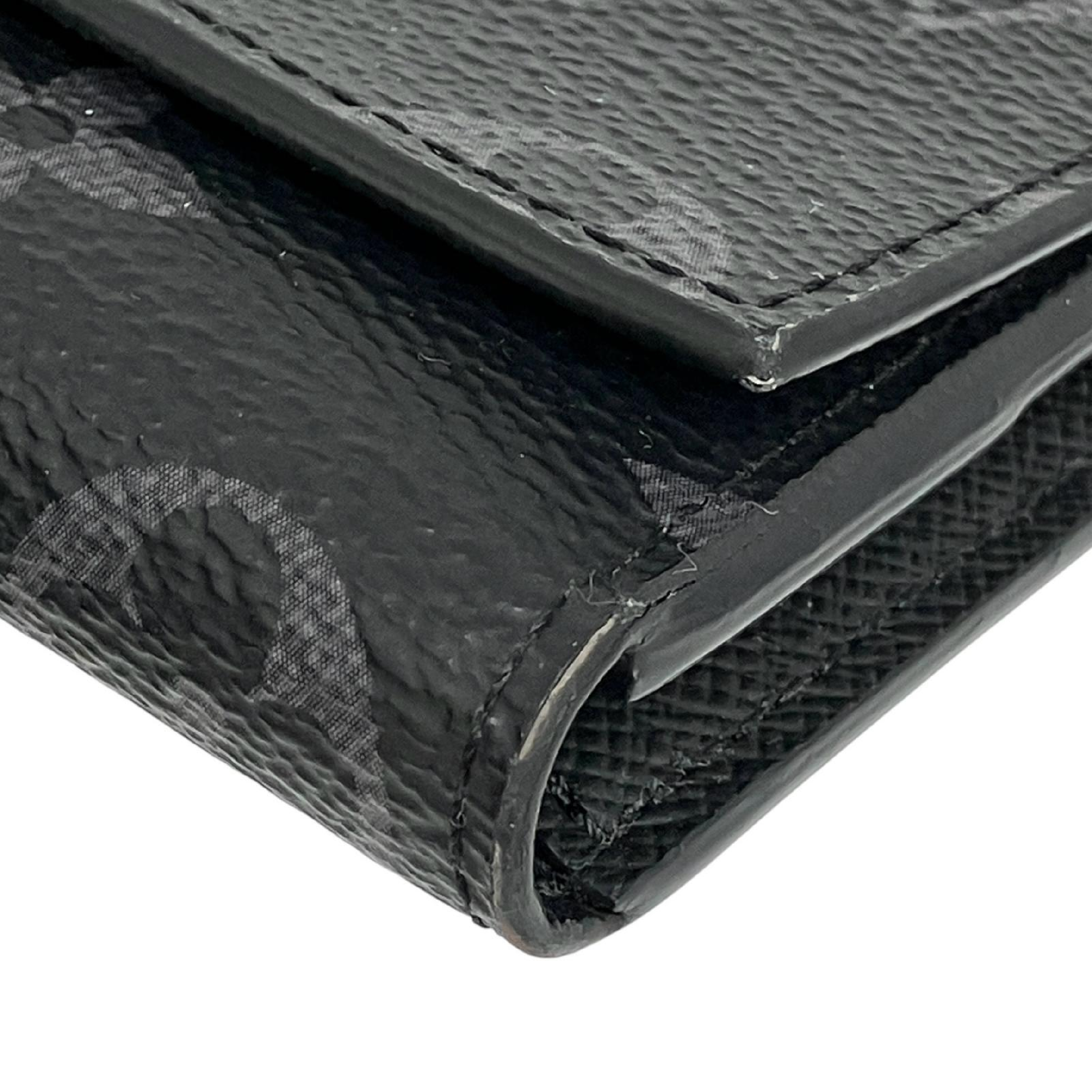 【*Shipped from: Hong Kong*】LOUIS VUITTON Black Coated Canvas Monogram Eclipse Portefeuille Victor Bi-fold Wallet M12598 Wallet — view 6
