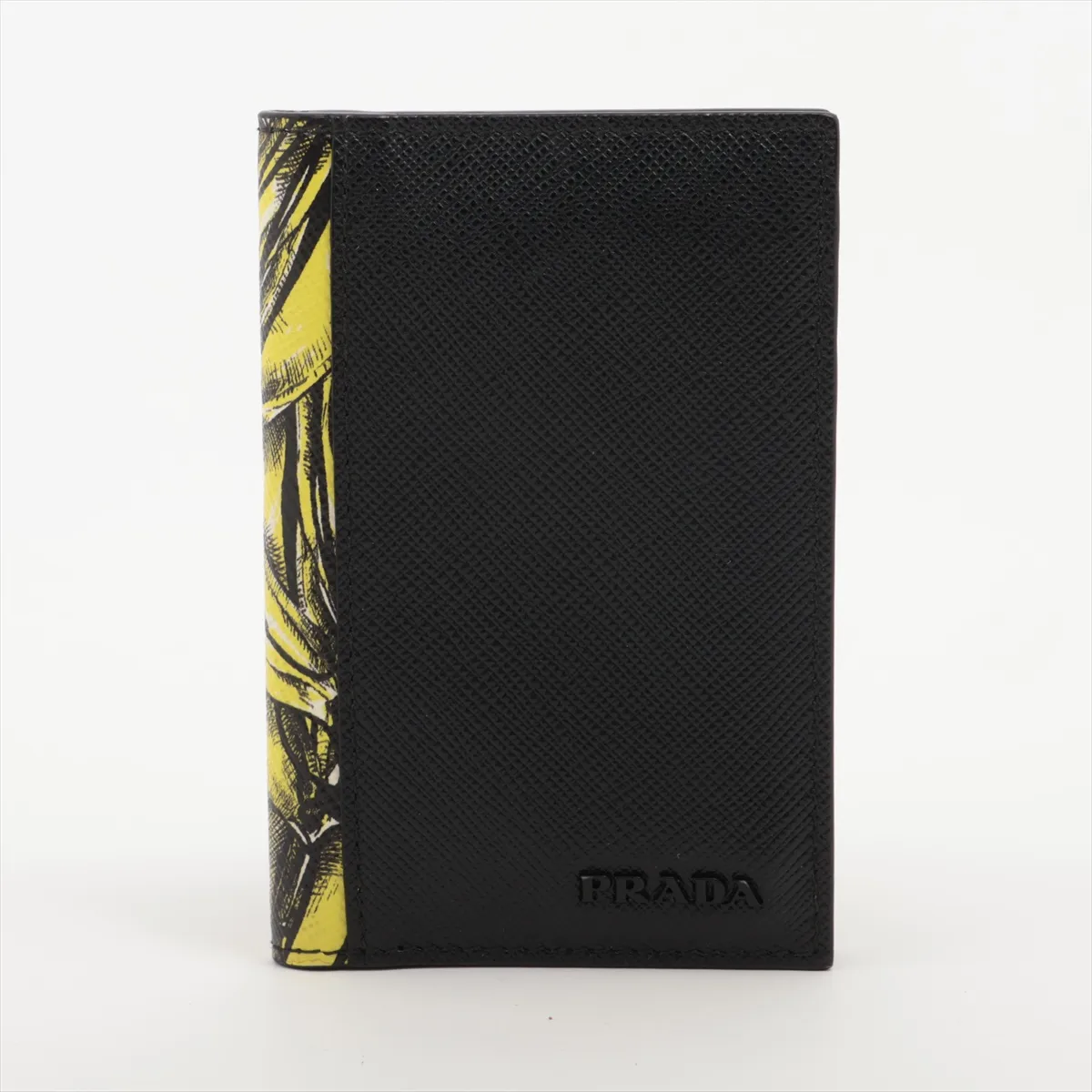 Saffiano 2MC101 Leather Card Case, Black