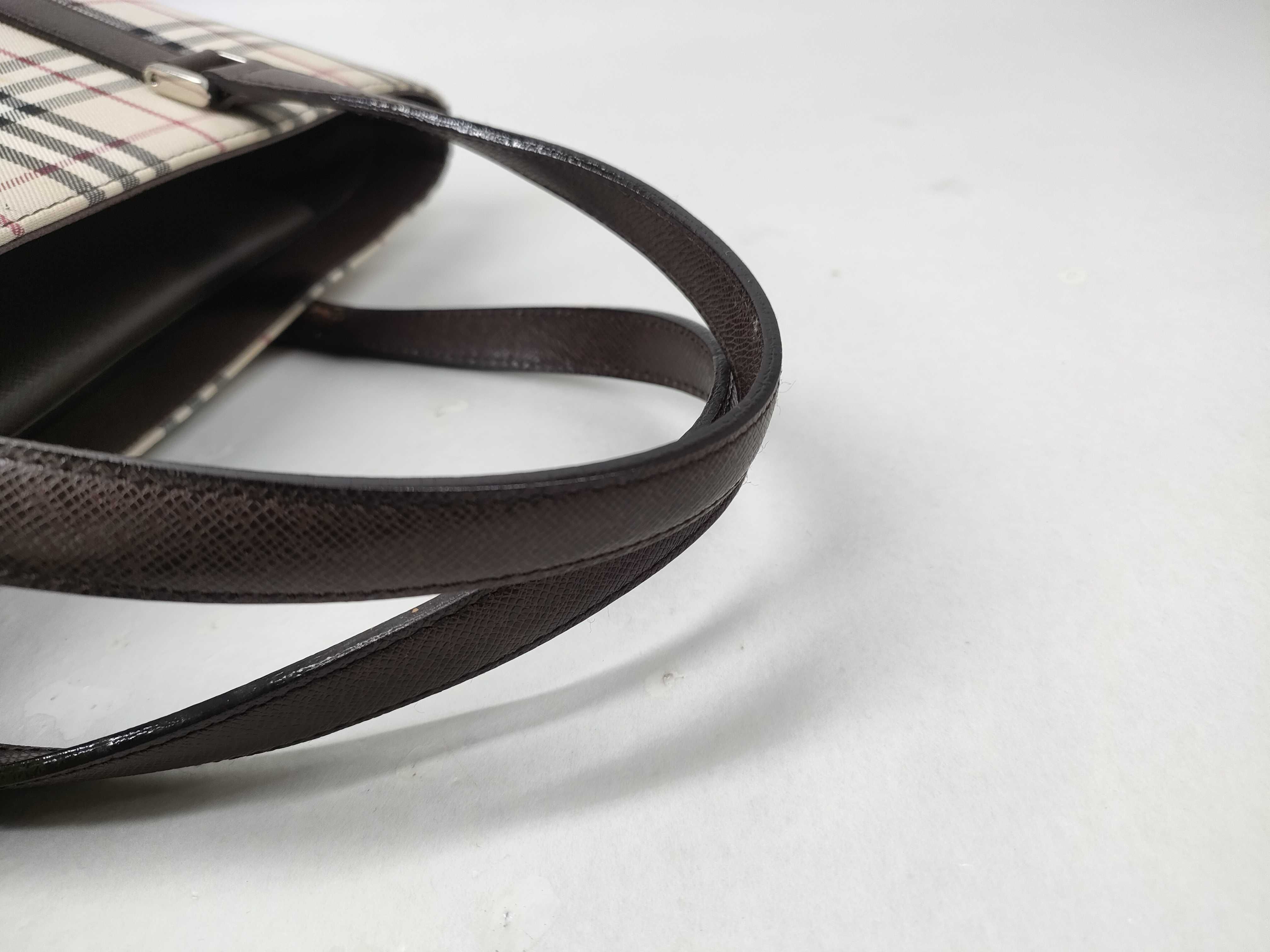 Nova Check Canvas x Leather Hand Tote Bag — view 5