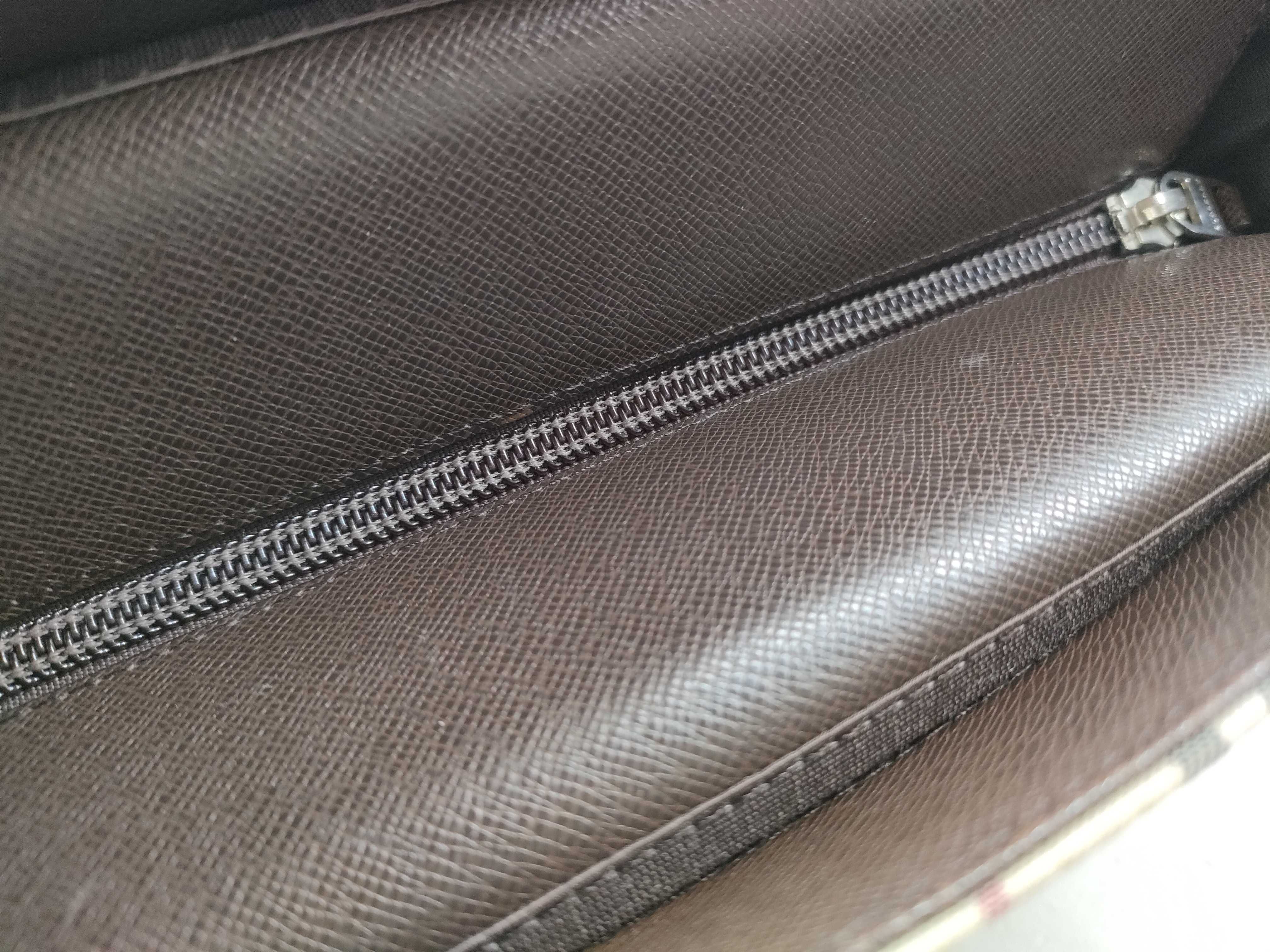 Nova Check Canvas x Leather Hand Tote Bag — view 10