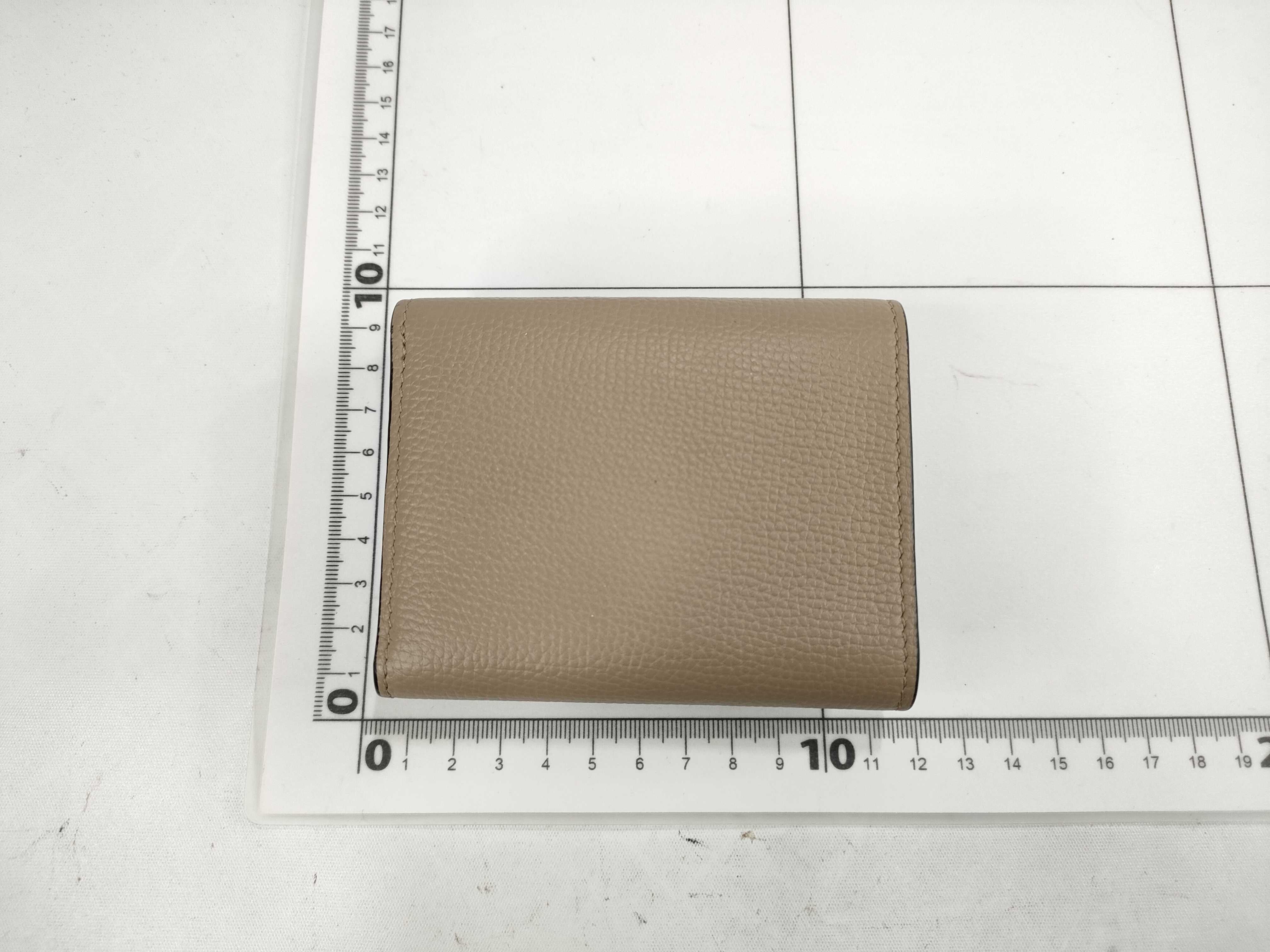 Anagram Tri-fold Wallet, Beige — view 2