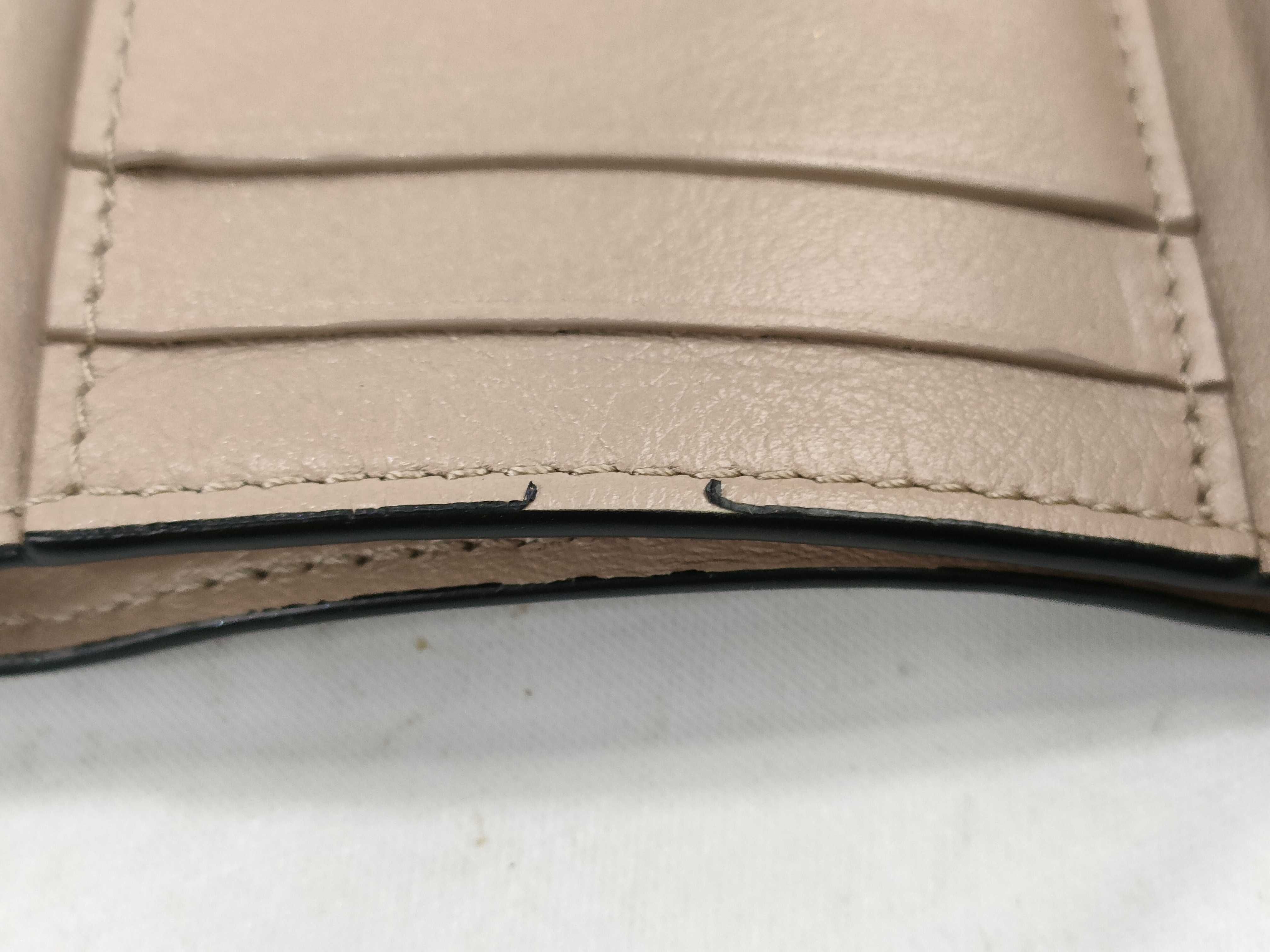 Anagram Tri-fold Wallet, Beige — view 12