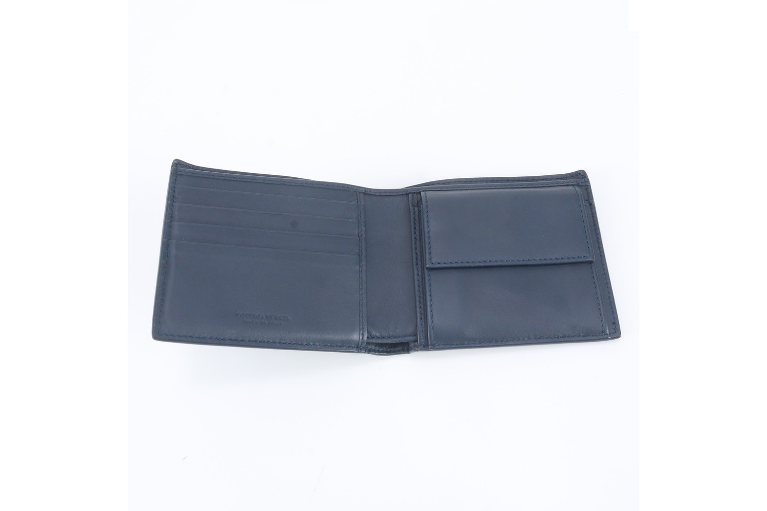 Intrecciato woven leather bi-fold wallet — view 7