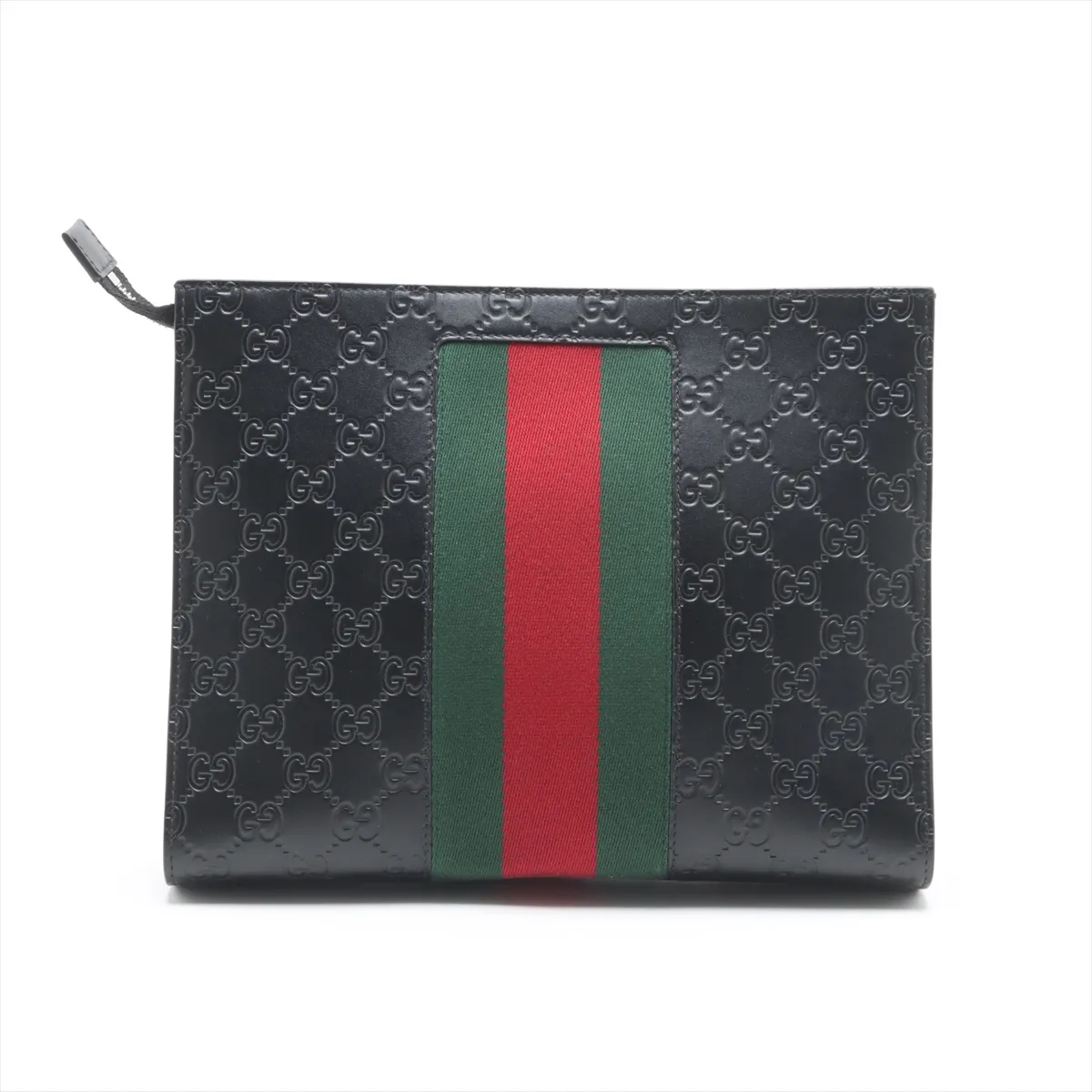 Guccisima leather clutch bag black 475316 — view 2