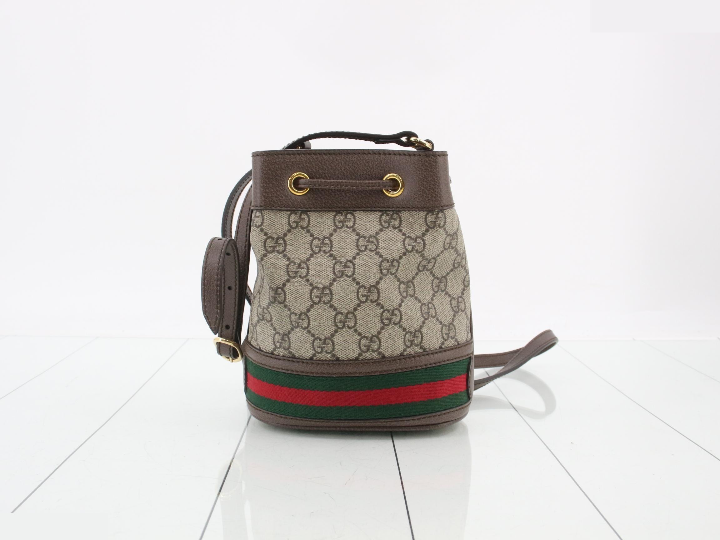 GG Supreme Sherry Line Drawstring Shoulder Bag — view 2